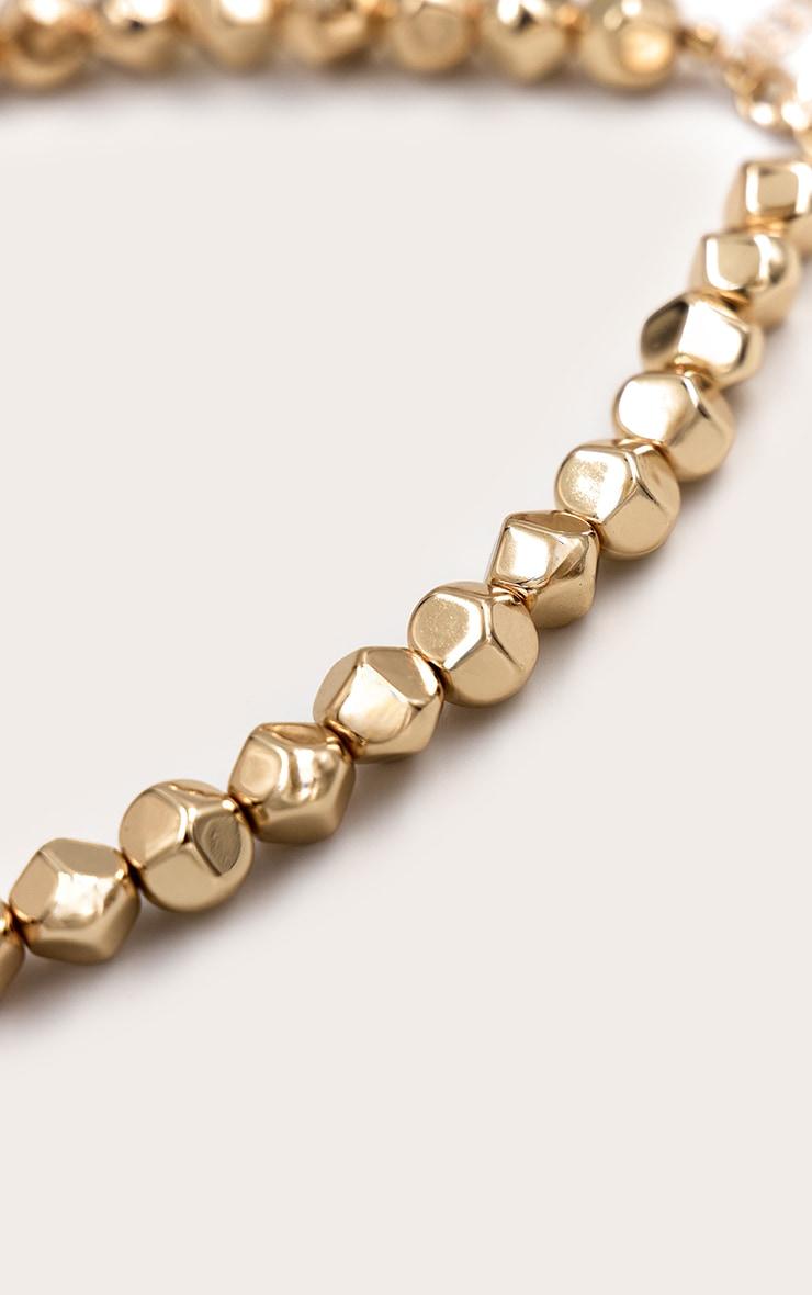 Gold Textured Bubble Chain Necklace Product Image