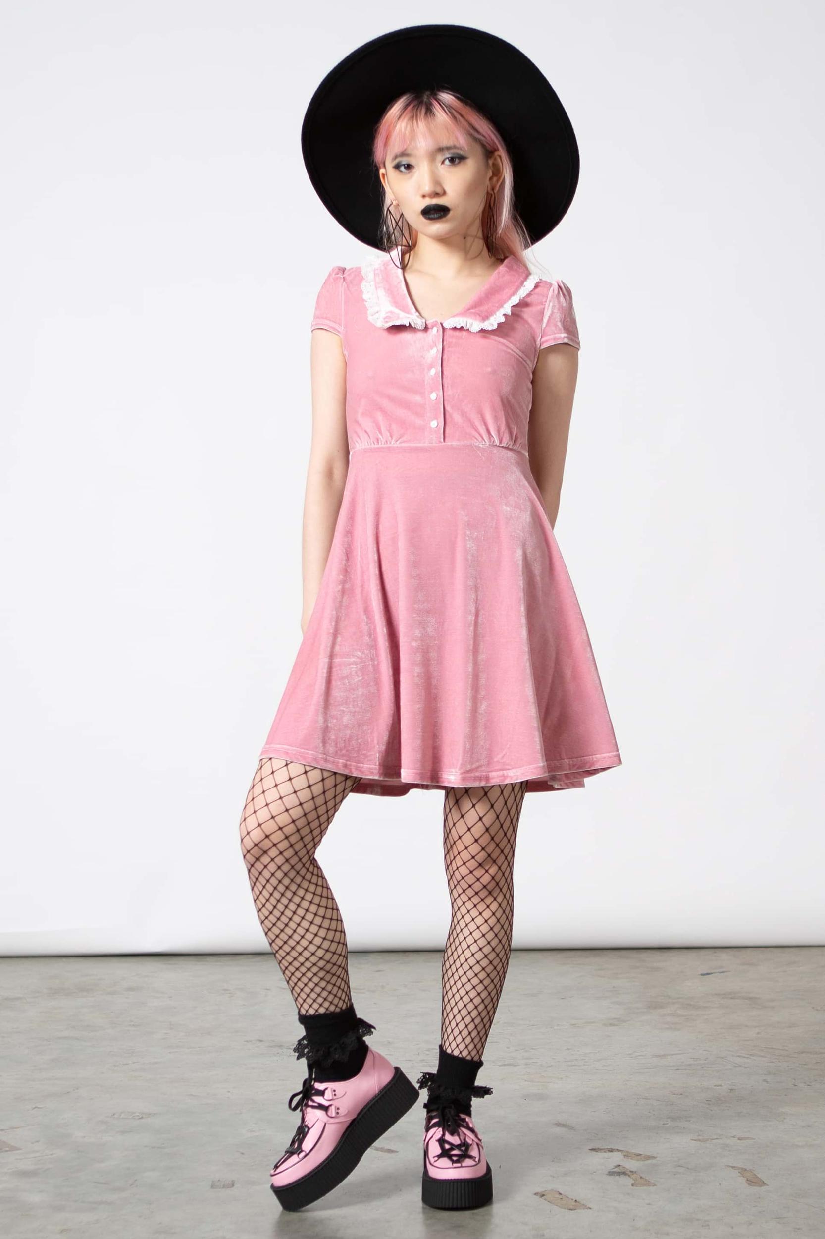 Every Mourning Collar Dress [PASTEL PINK] - Resurrect Female Product Image