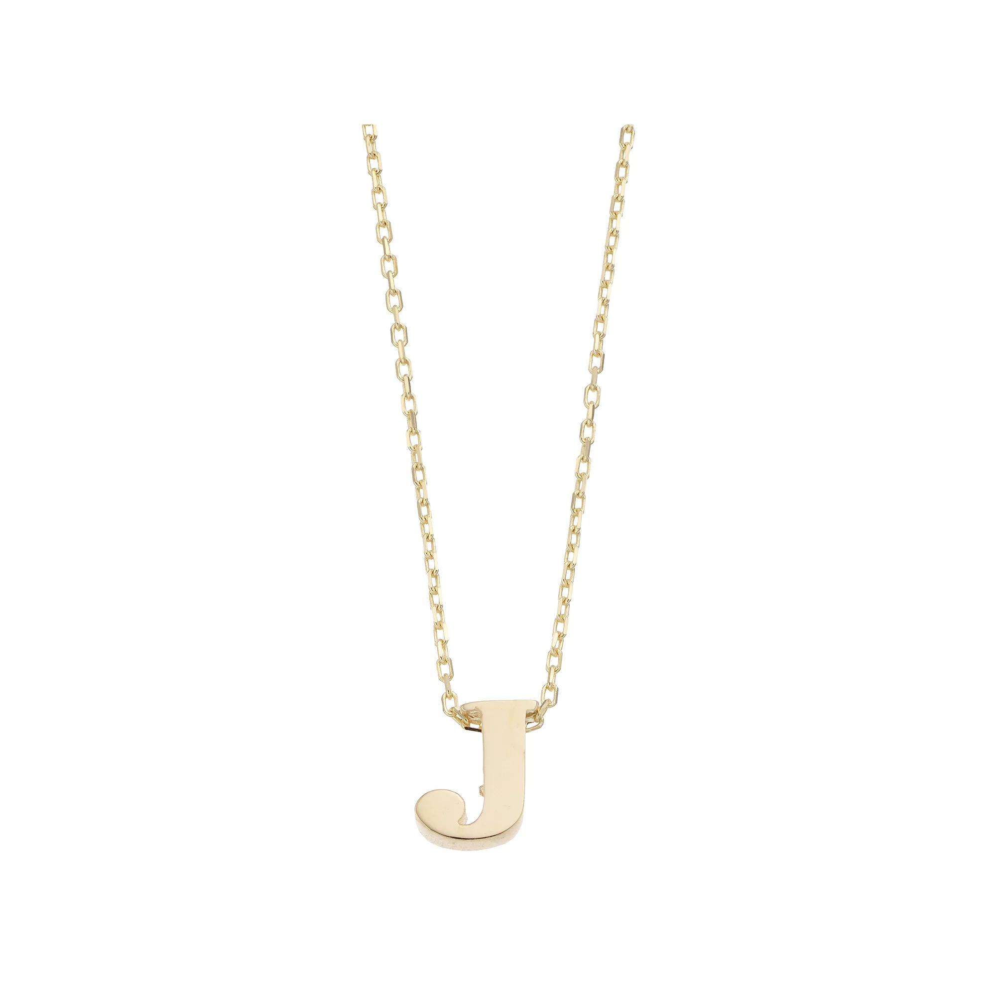 Au Naturale 14k Gold Initial Pendant Necklace, Women's,  Product Image
