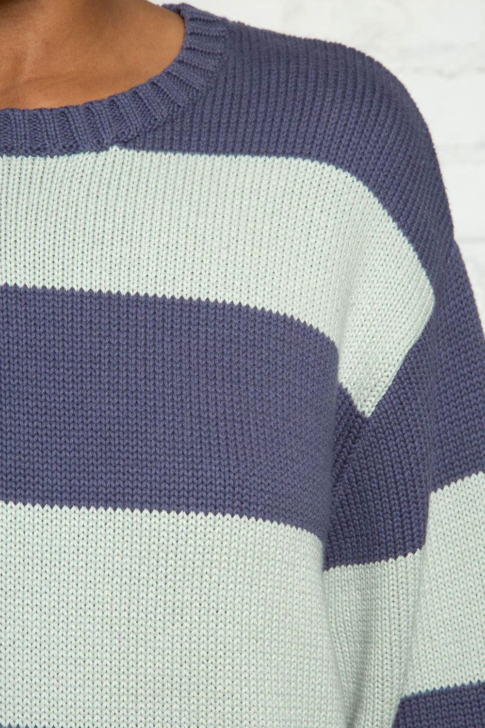 Brianna Cotton Thick Stripe Sweater Product Image