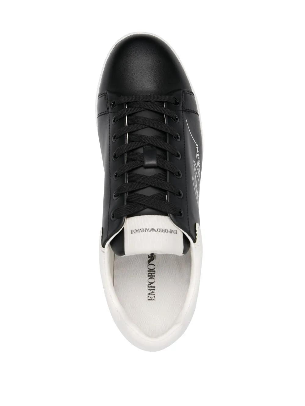 signature logo-print leather sneakers Product Image