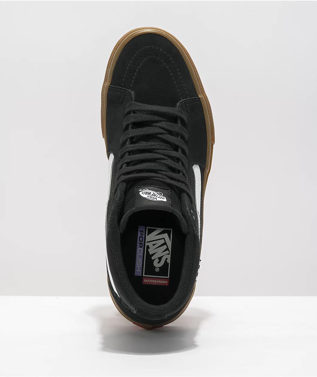 Vans Sk8-Hi Pro Black & Gum Skate Shoes Product Image