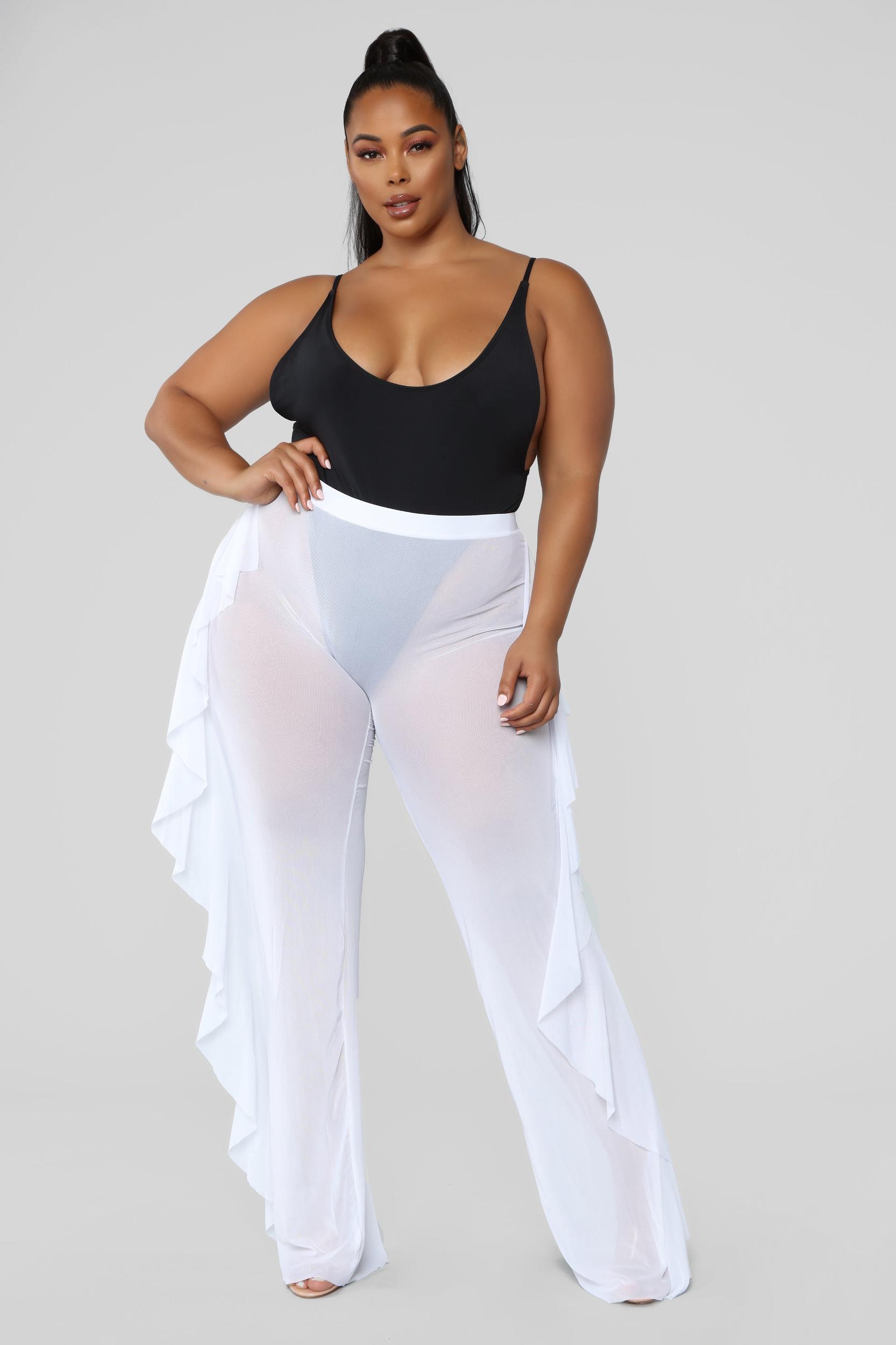 Sunshine See Through Cover Up Pant - White Product Image