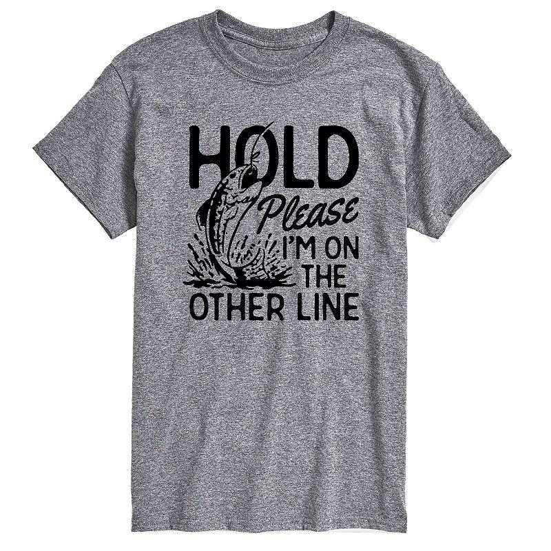 Big & Tall Hold Please On The Other Line Graphic Tee, Men's,  Product Image