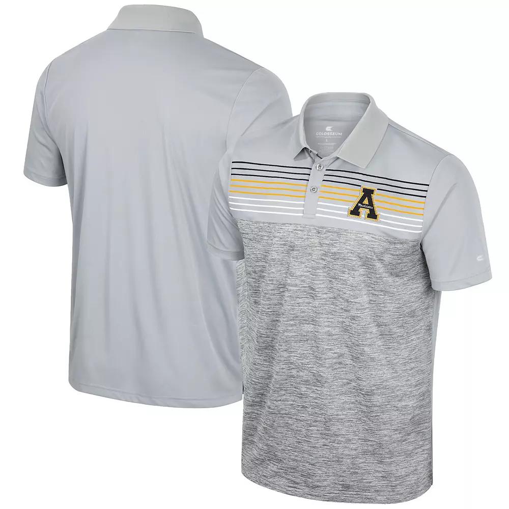 Men's Colosseum Gray Appalachian State Mountaineers Cybernetic Polo,  Product Image