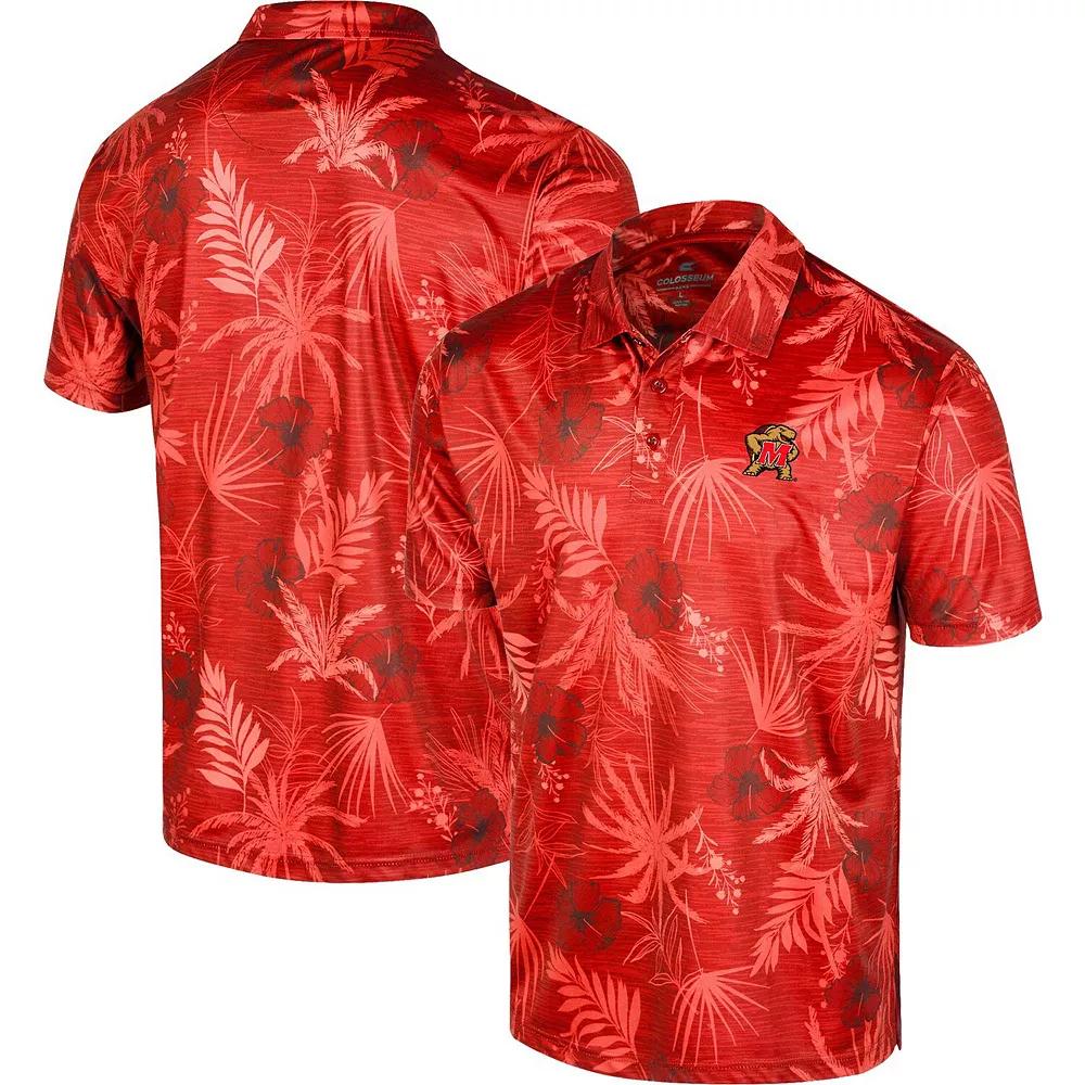 Men's Colosseum Crimson Indiana Hoosiers Palms Team Polo,  Product Image