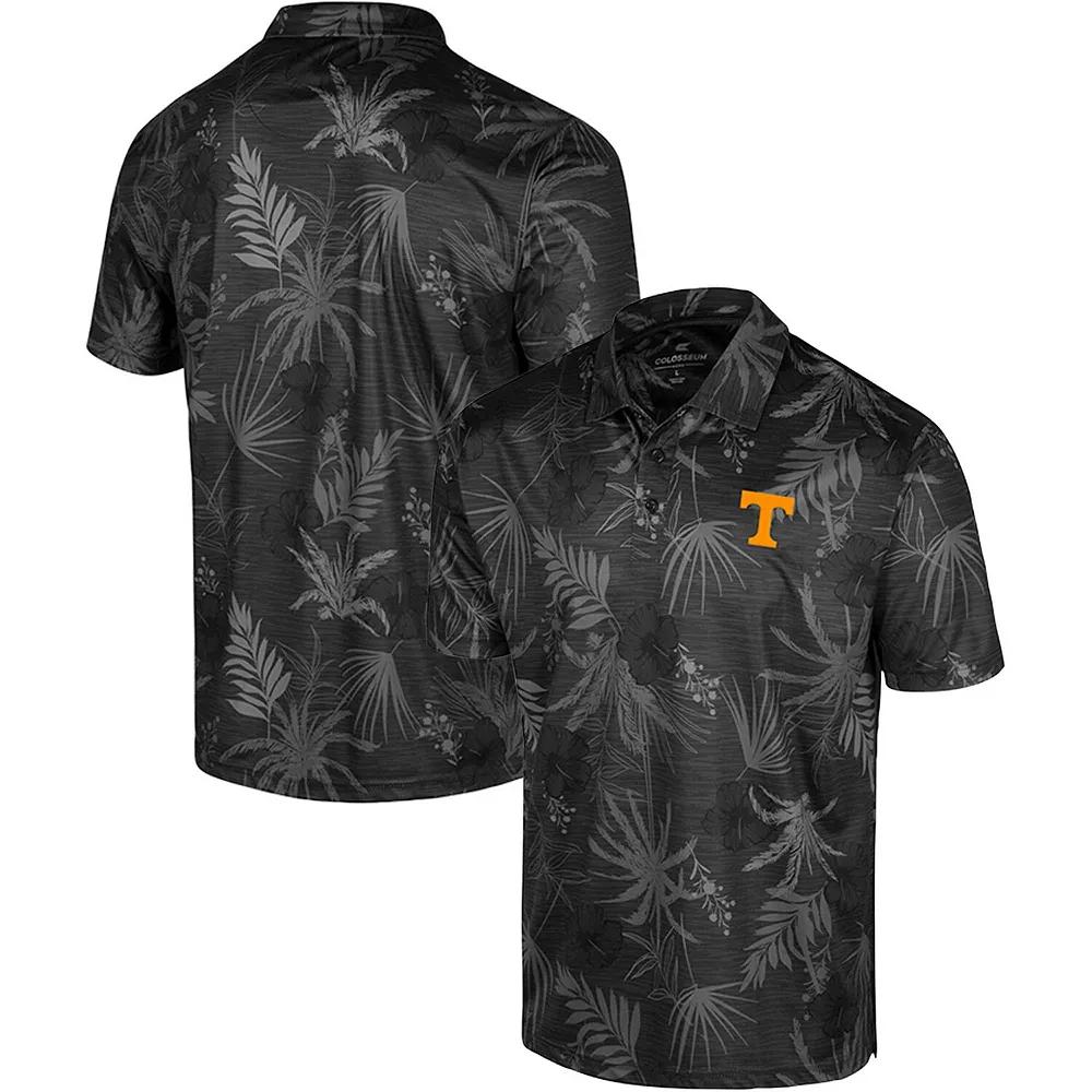 Men's Colosseum Black Tennessee Volunteers Big & Tall Palms Polo,  Product Image