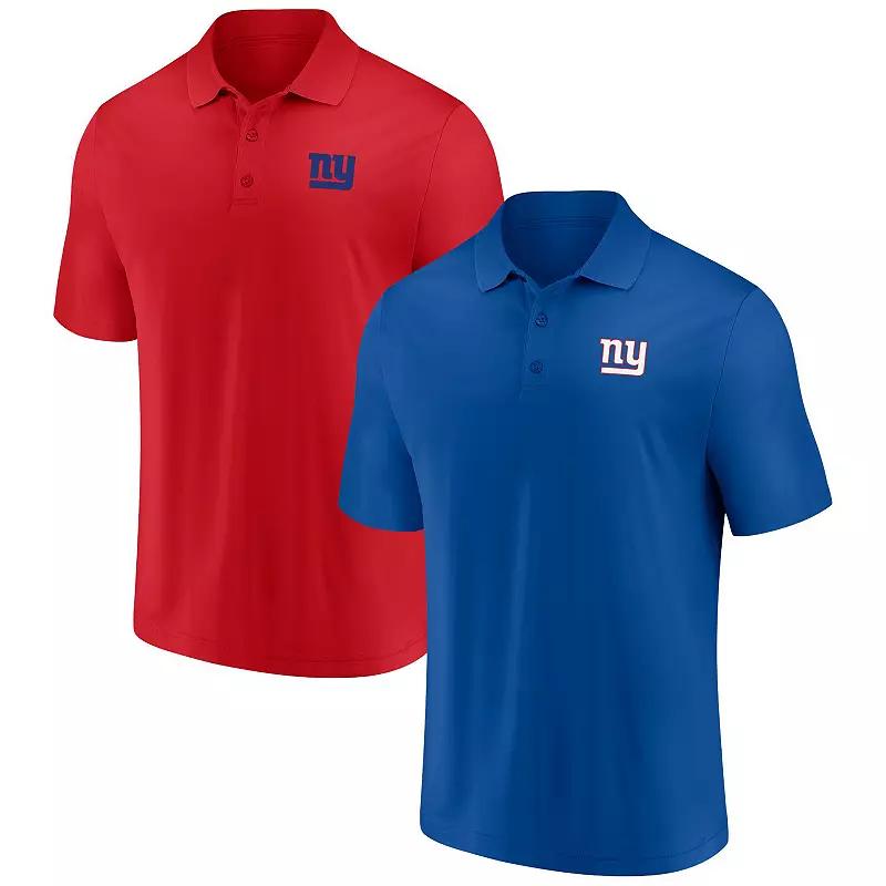 Men's Fanatics Branded Royal/Red New York Giants Home and Away 2-Pack Polo Set, Size: Small, Blue Product Image