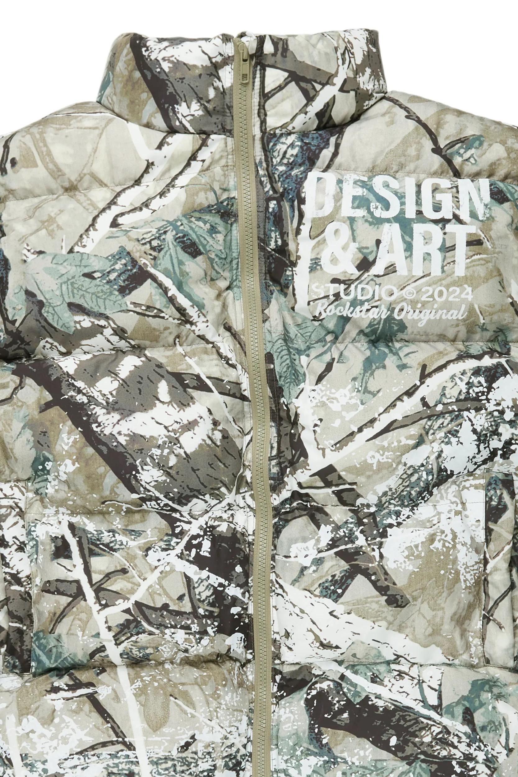 Lamanda Tree Camo Puffer Vest Female Product Image