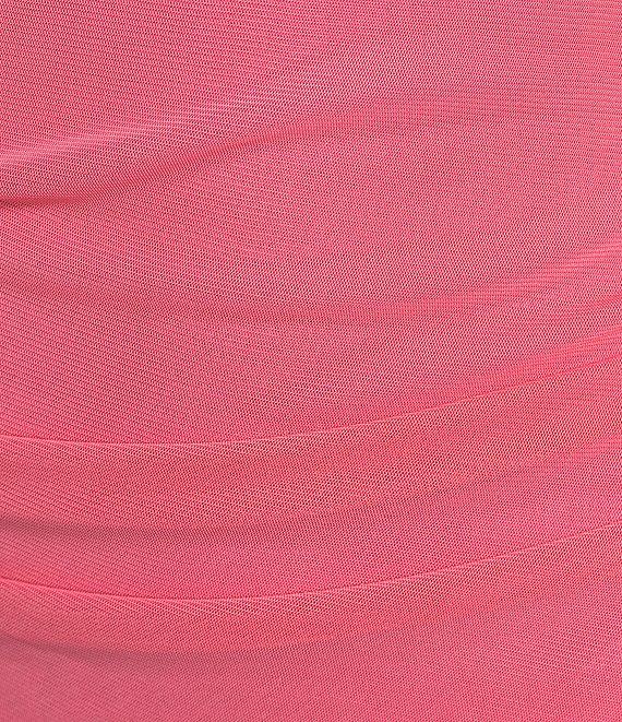 C&V Chelsea & Violet Long Sleeve Mesh Rosette Midi Dress Product Image