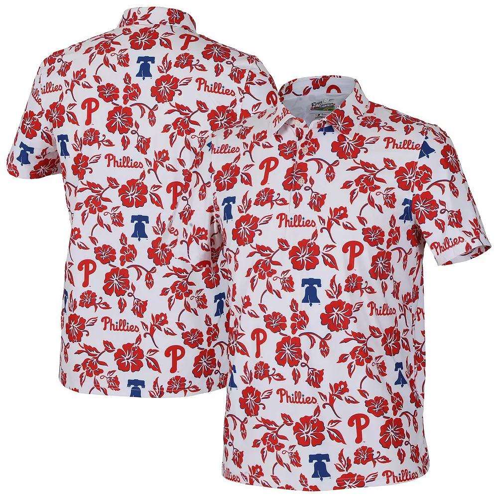 Men's Reyn Spooner  White Philadelphia Phillies Pua Performance Polo, Size: Small Product Image