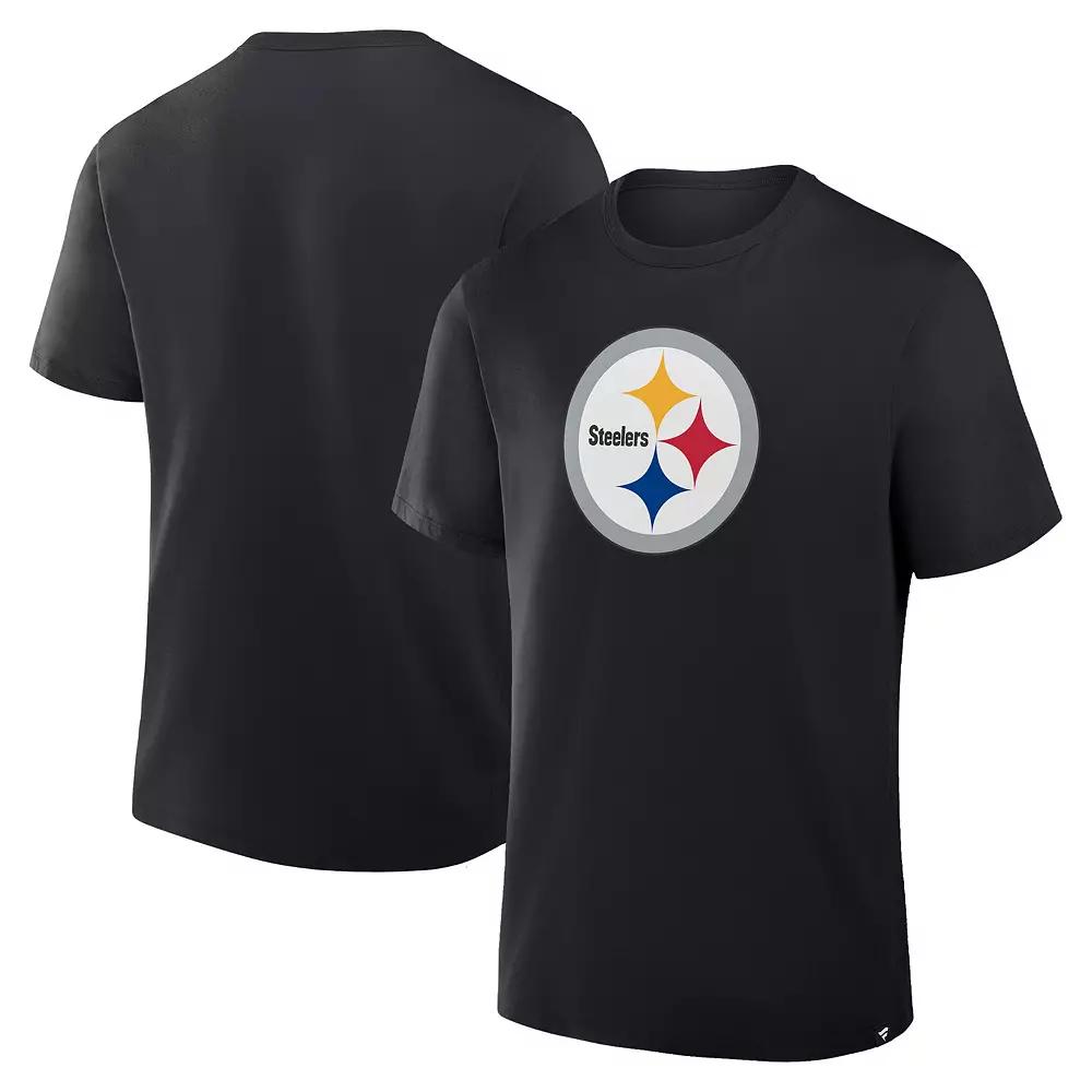 Men's Fanatics Black Pittsburgh Steelers Legacy Cotton T-Shirt,  Product Image