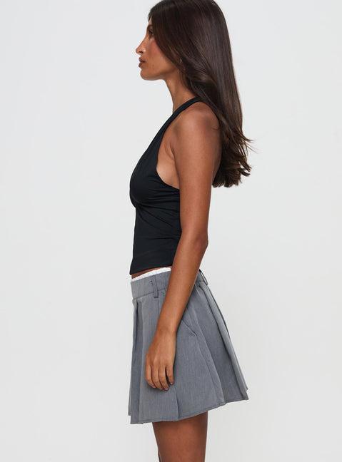 Simulations Pleated Mini Skirt Grey Product Image