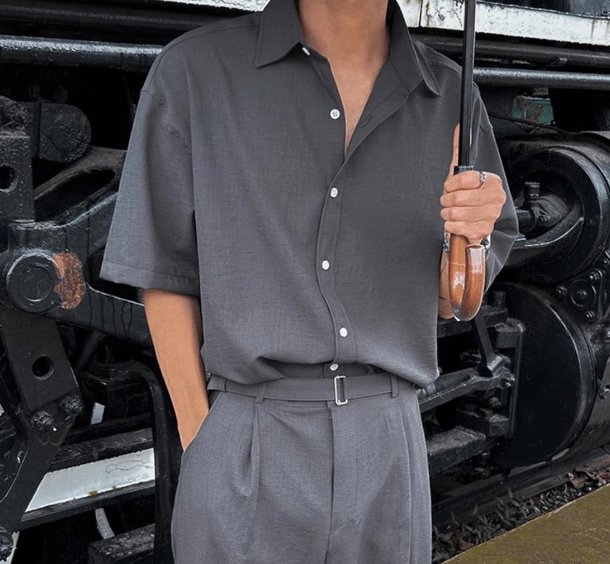 RT No. 11712 CASUAL SHIRT & PLEATED STRAIGHT PANTS Product Image