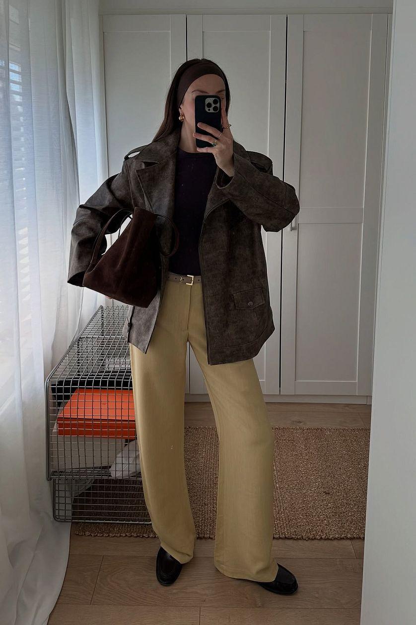 Washed Out Pu Biker Jacket Product Image