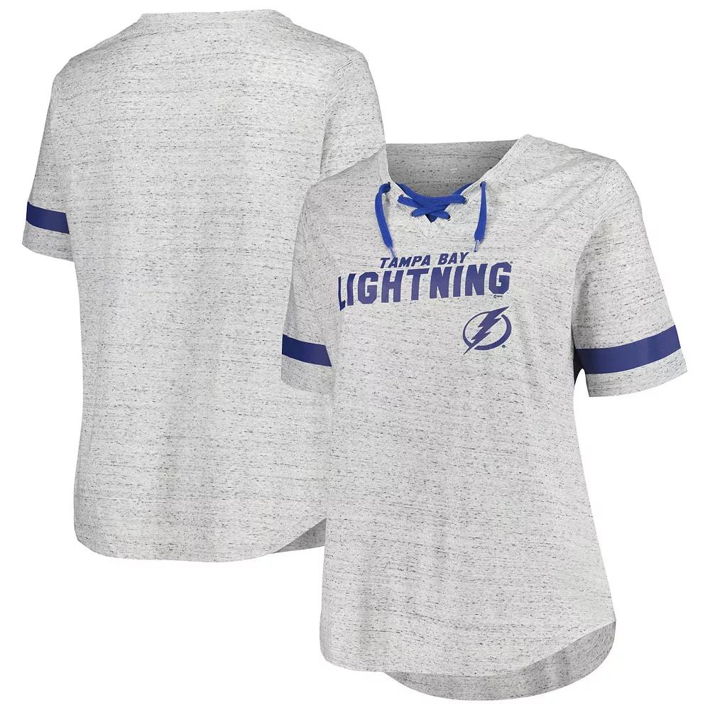 Women's Fanatics Branded Heather Gray Tampa Bay Lightning Plus  Product Image
