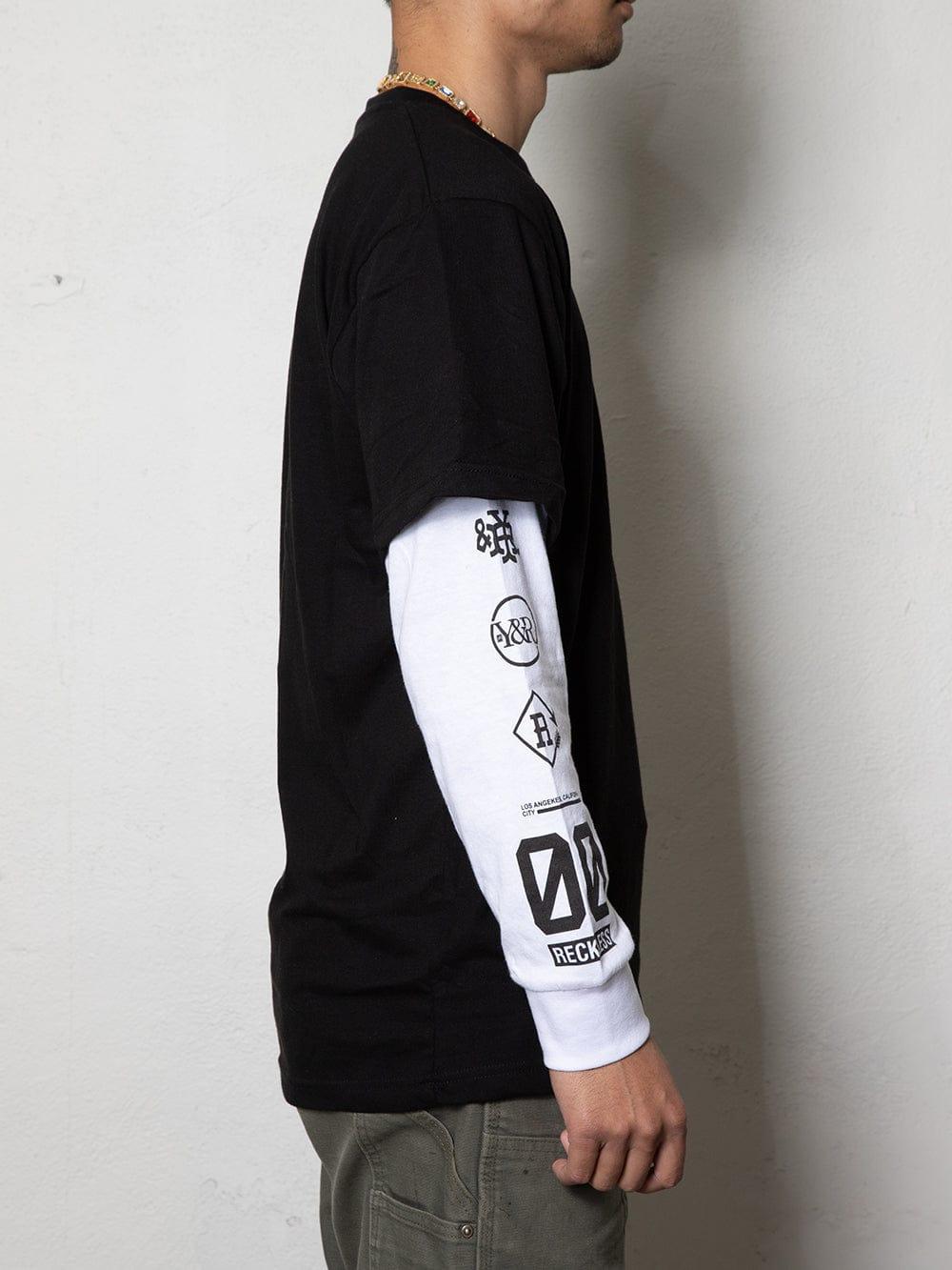 Reckless Double L/S Tee - Black Male Product Image
