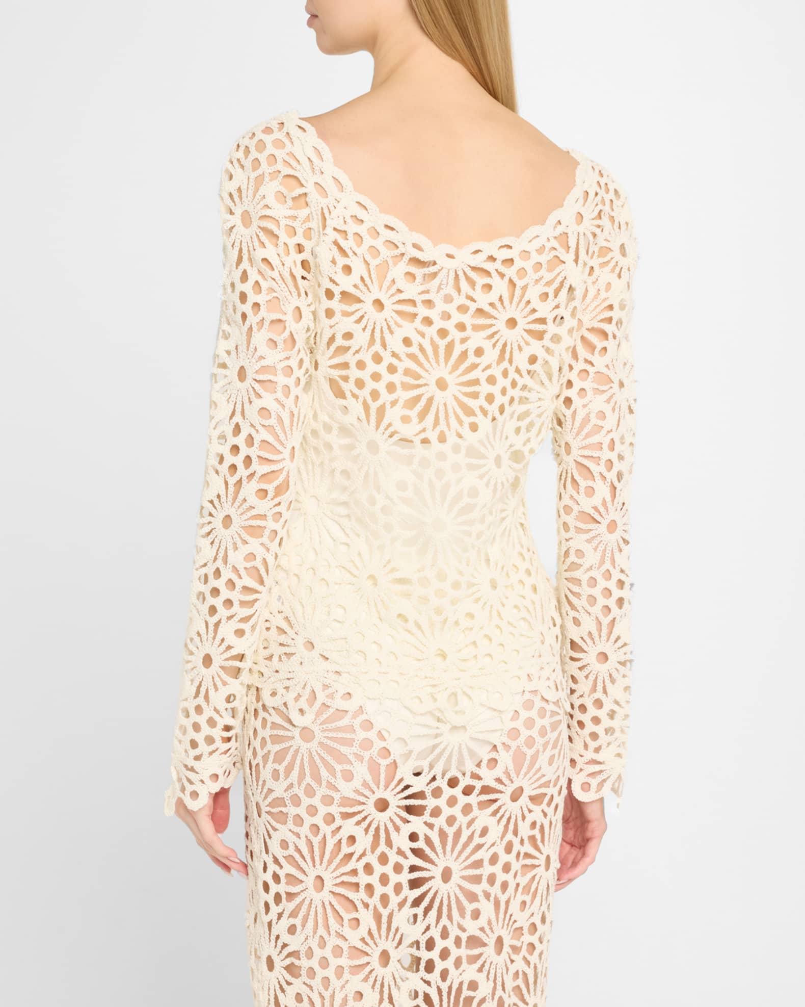 Floral Crochet Raglan Top Product Image