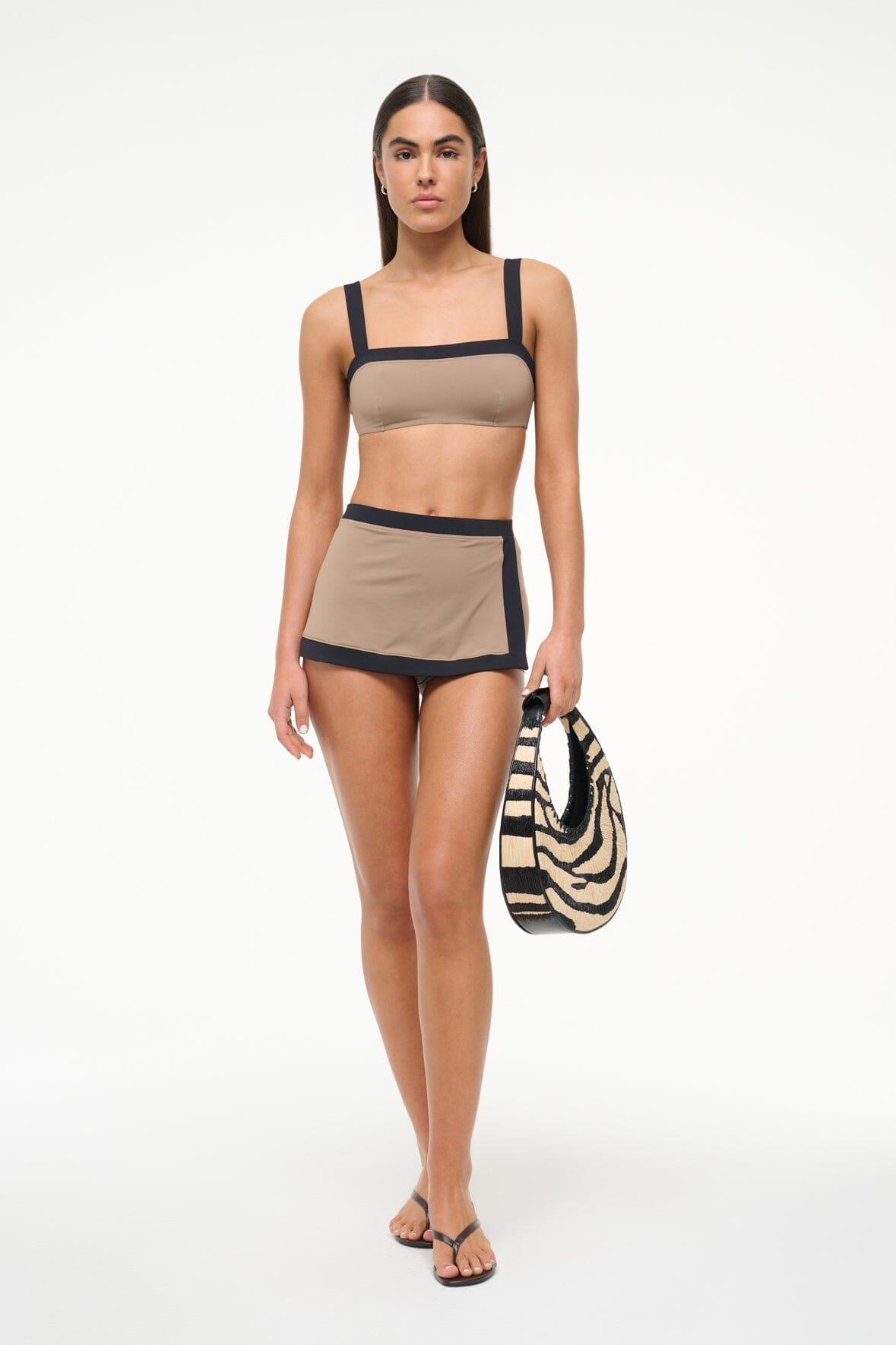 LIV BIKINI TOP | TAUPE BLACK Product Image