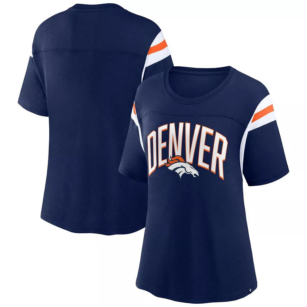 Women's Fanatics Branded Navy Denver Broncos Earned Stripes T-Shirt, Size: XS, Blue Product Image