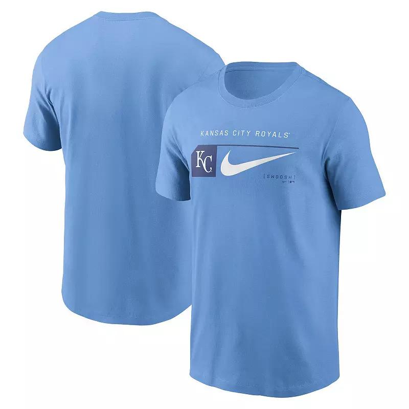 Men's Nike Light Blue Kansas City Royals Team Swoosh Lockup T-Shirt, Size: Small Product Image