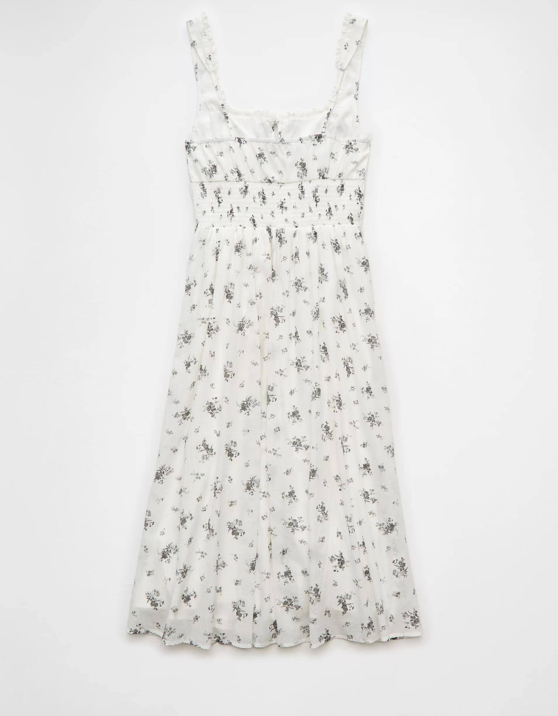 AE Corset Floral Midi Dress Womens Product Image