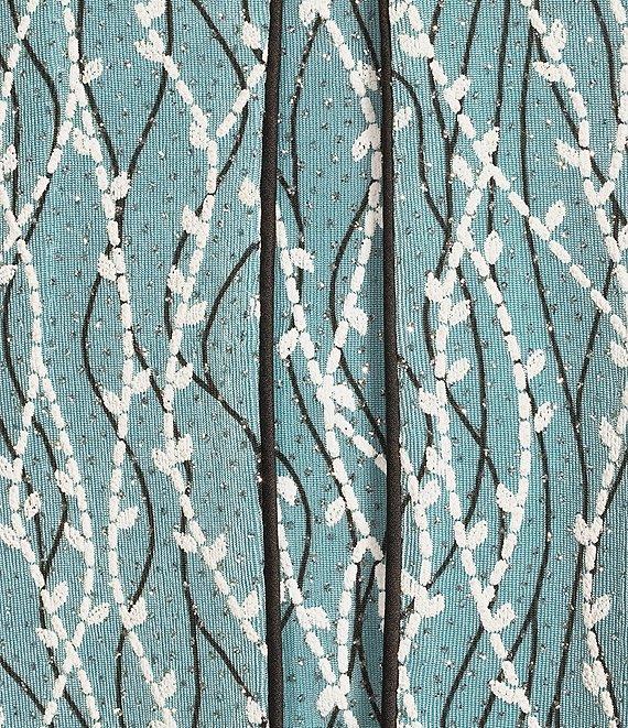 Alex Evenings Glitter Jersey Knit 3/4 Sleeve Mock Neck Twinset Product Image