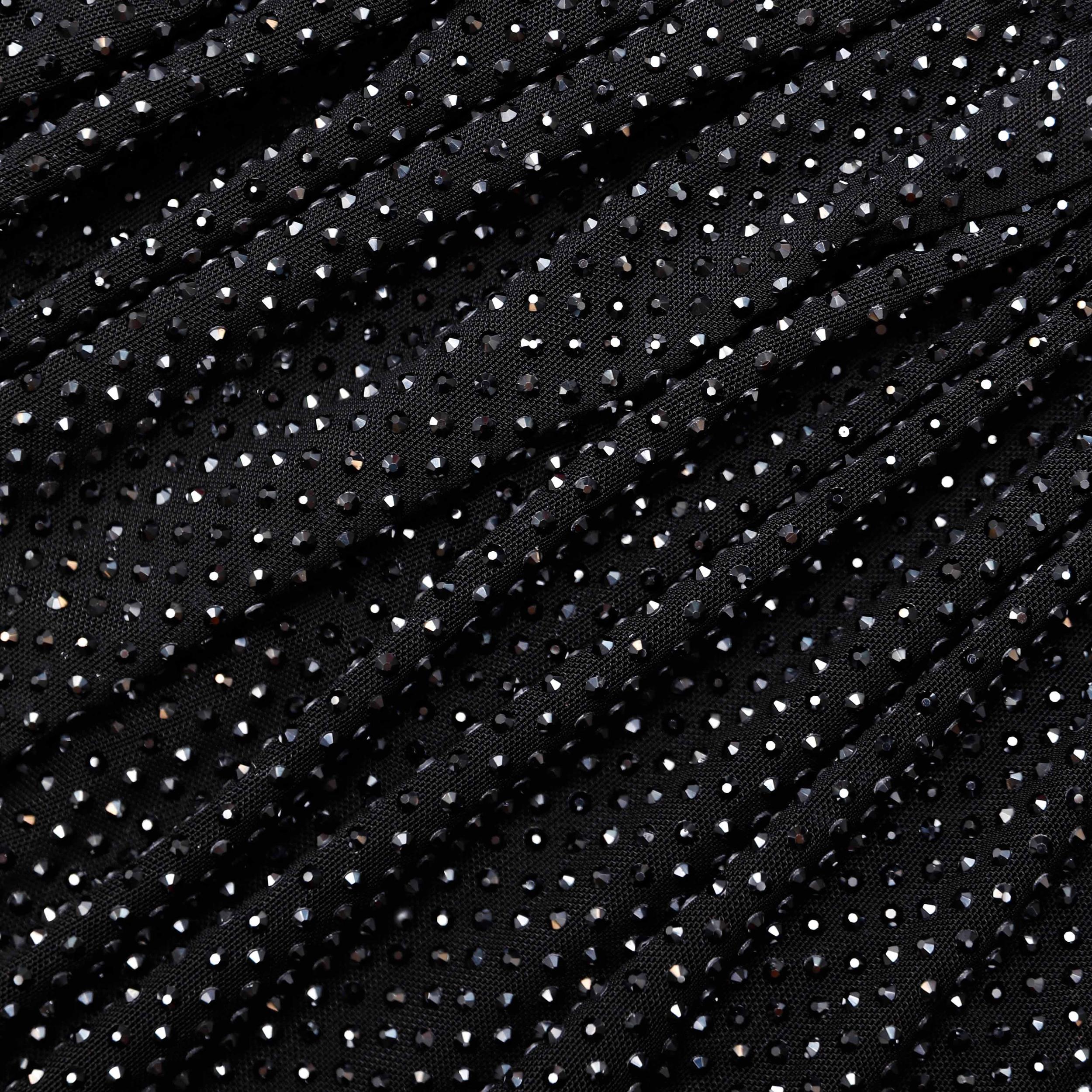 Black Stretch Crepe Shorts Product Image