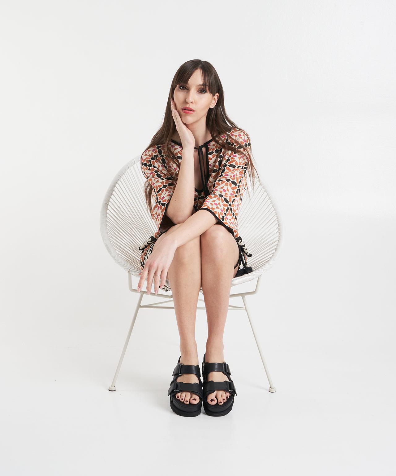 Lurex jacquard blouse Product Image