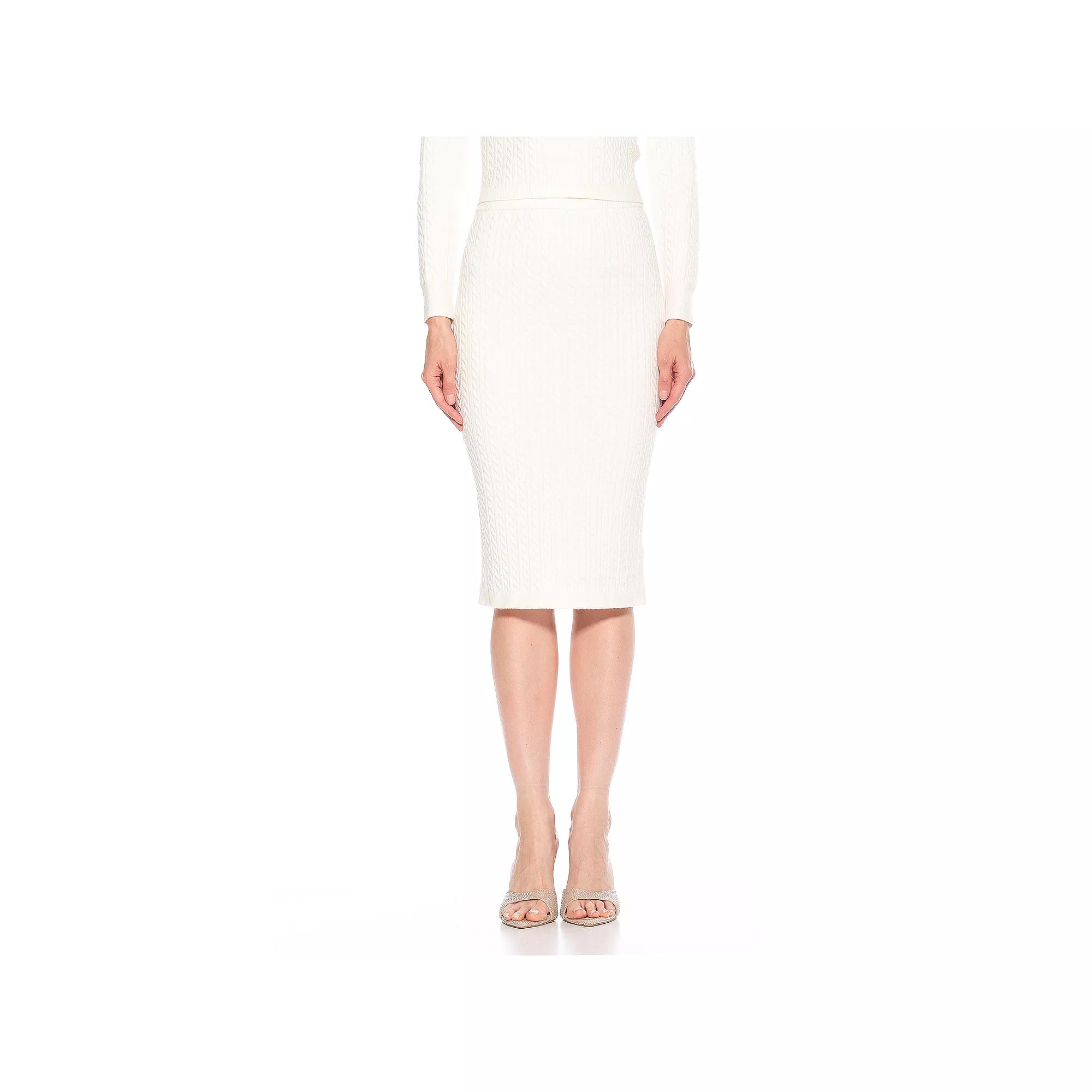 Women's ALEXIA ADMOR Cable-Knit Midi Skirt,  Product Image