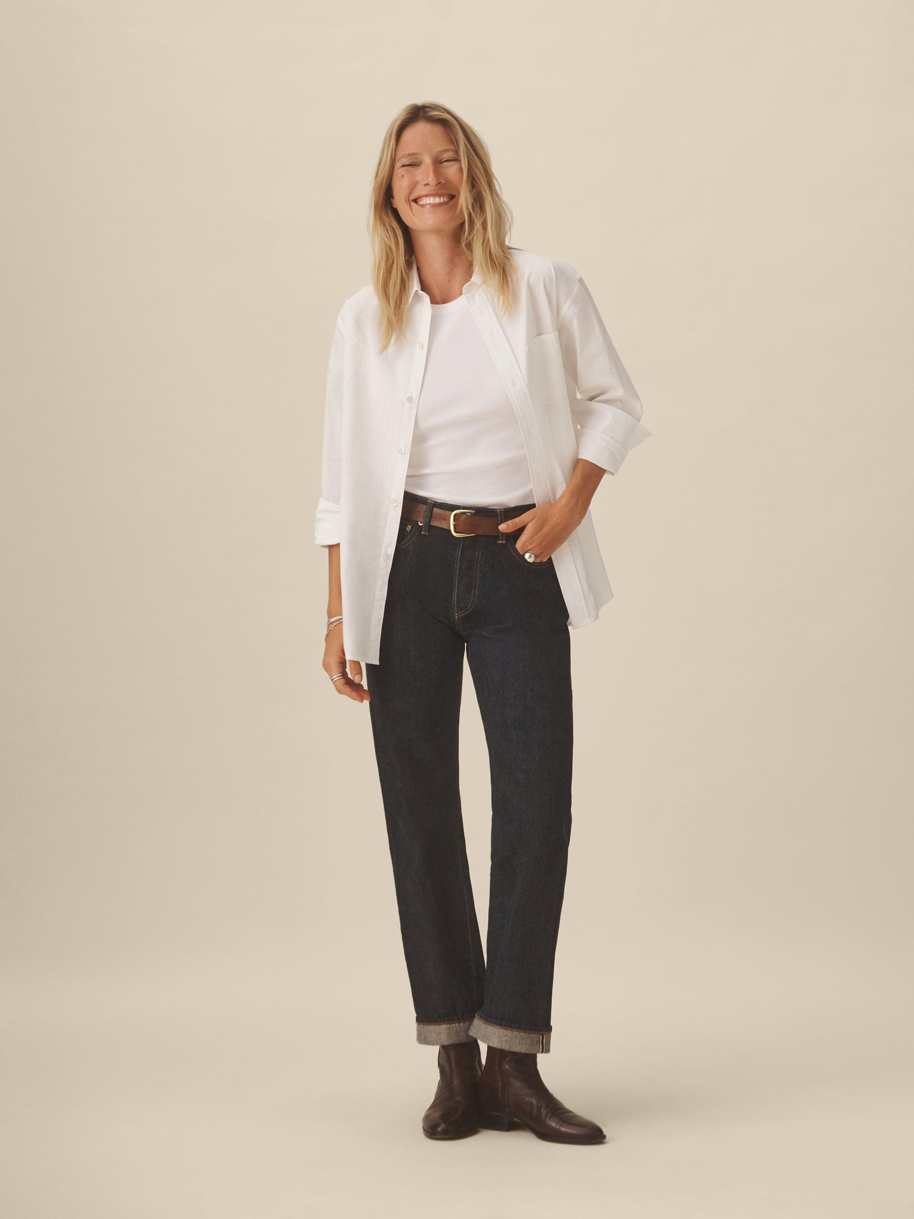 White Mainstay Cotton Shirt Product Image