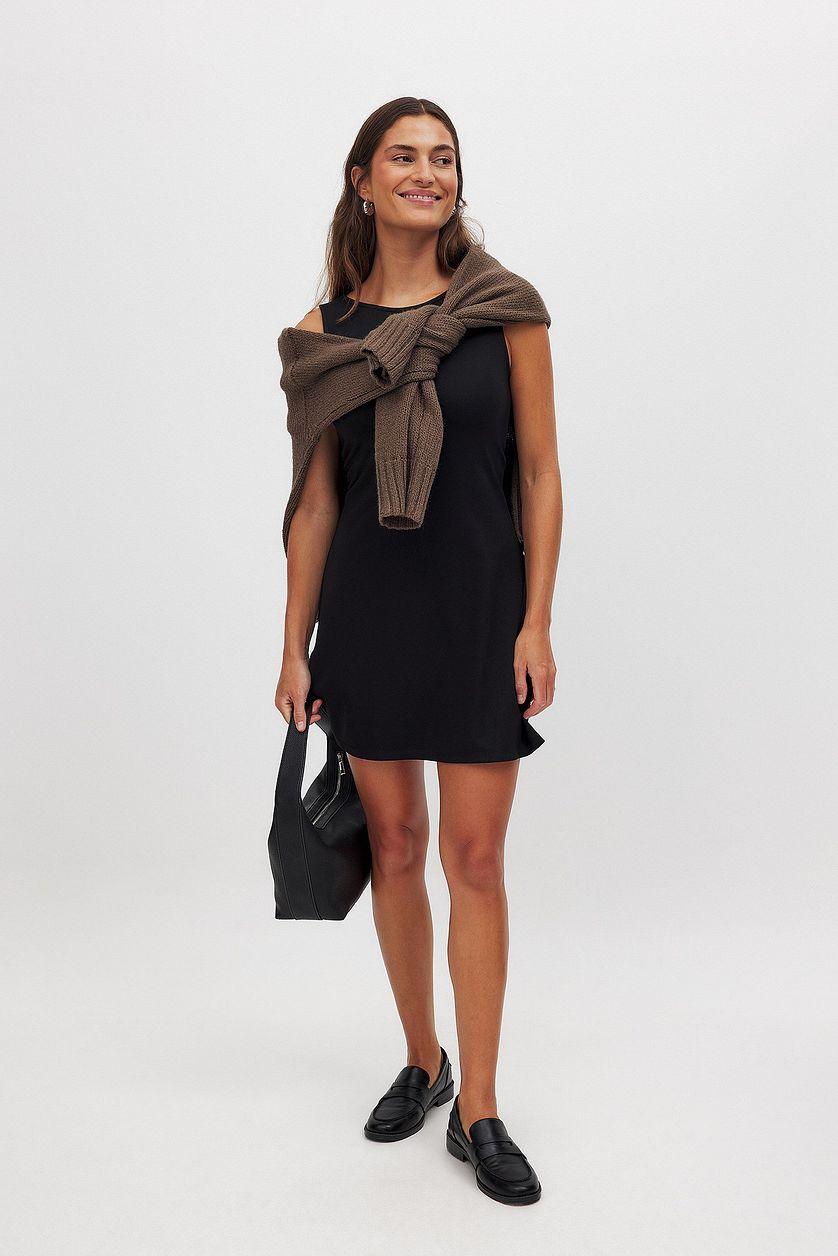 Sleeveless Flare Punto Dress Product Image