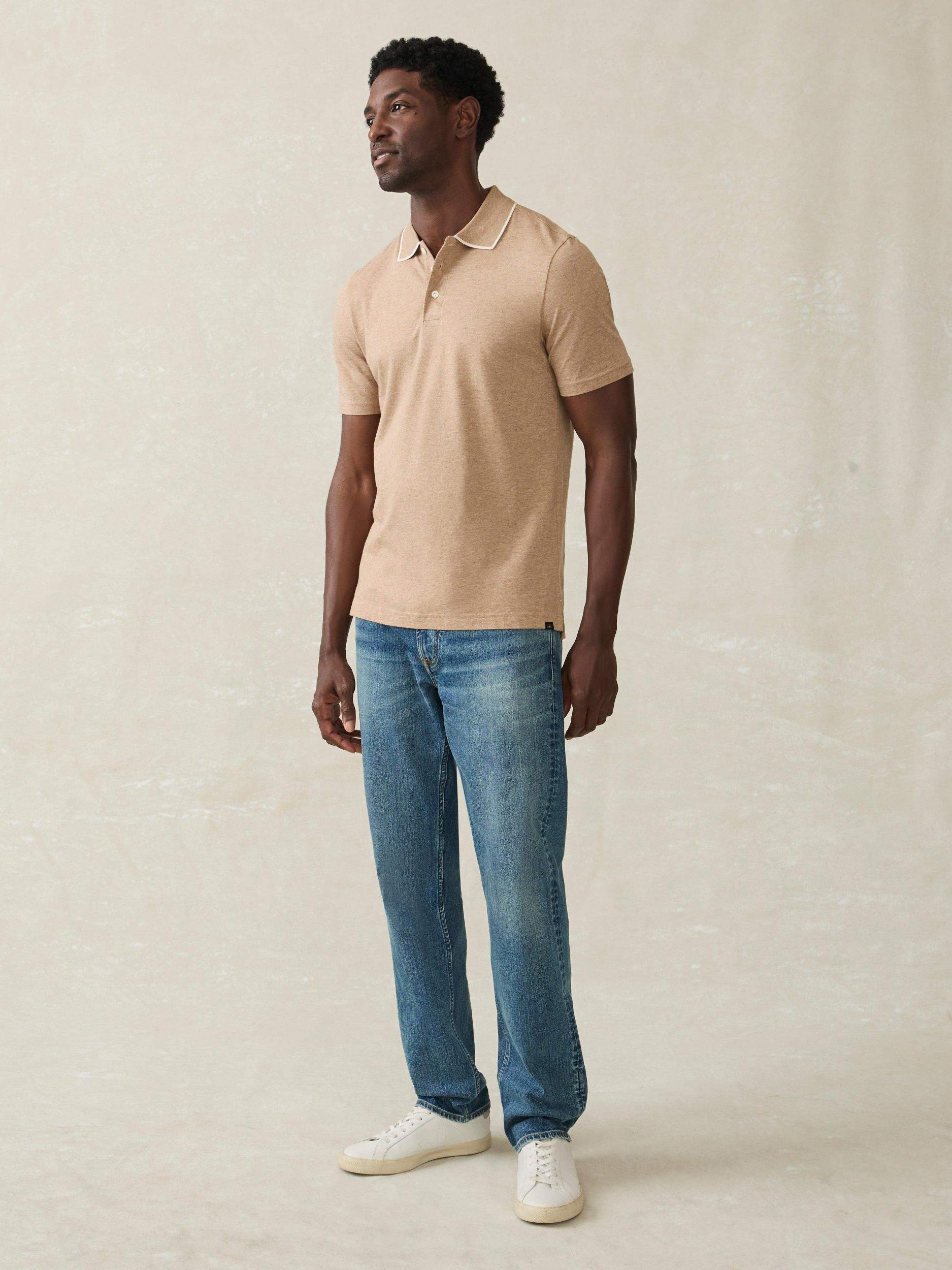 Movement™ Short-Sleeve Pique Polo Shirt - Driftwood Island Heather Male Product Image