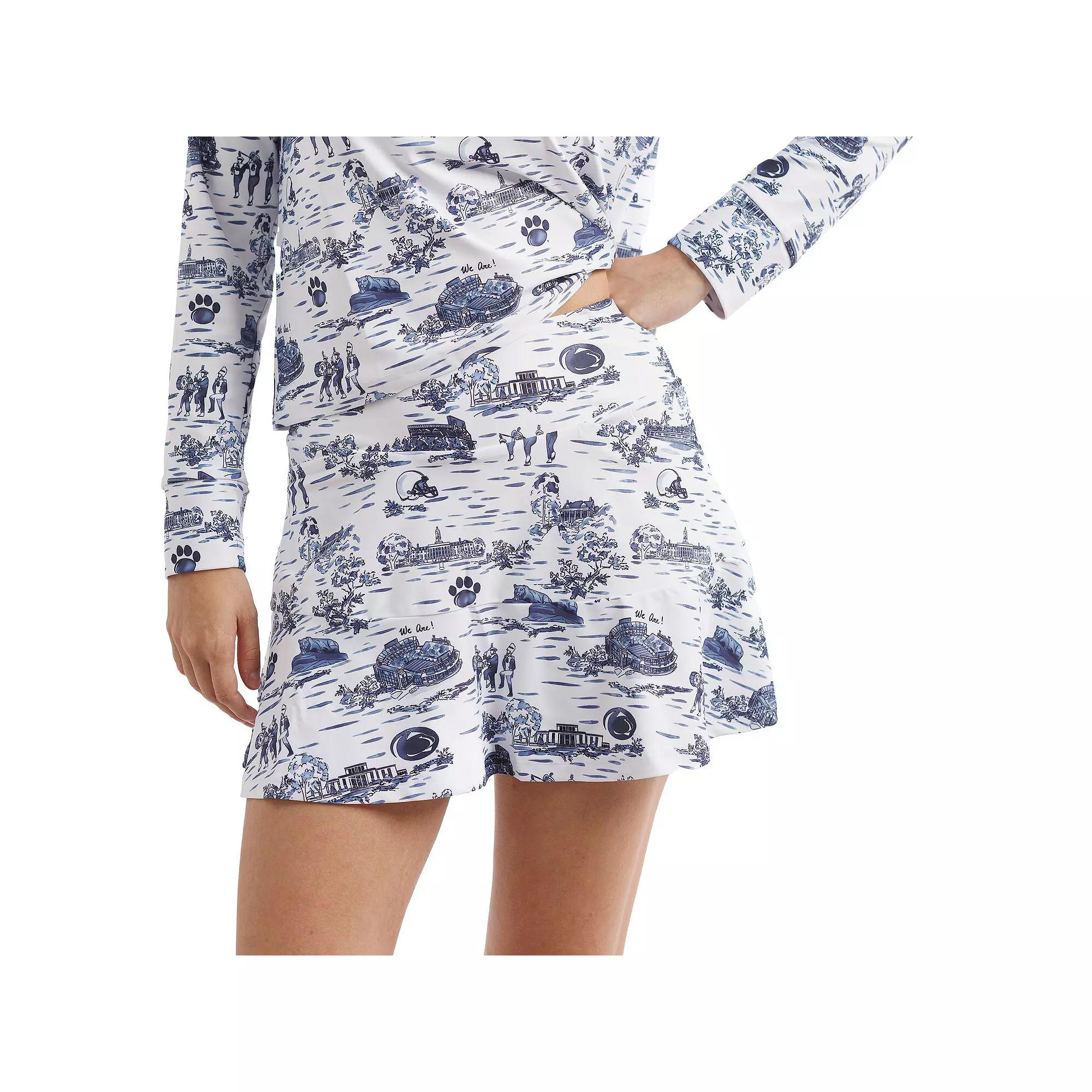 Women's Smith & Quinn White/Navy Penn State Nittany Lions Tailgate Collection Molly Skort, Size: Large Product Image