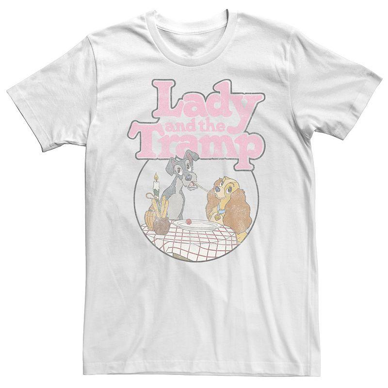 Big & Tall Disney Lady And The Tramp Table Scene Portrait Logo Tee, Men's,  Product Image