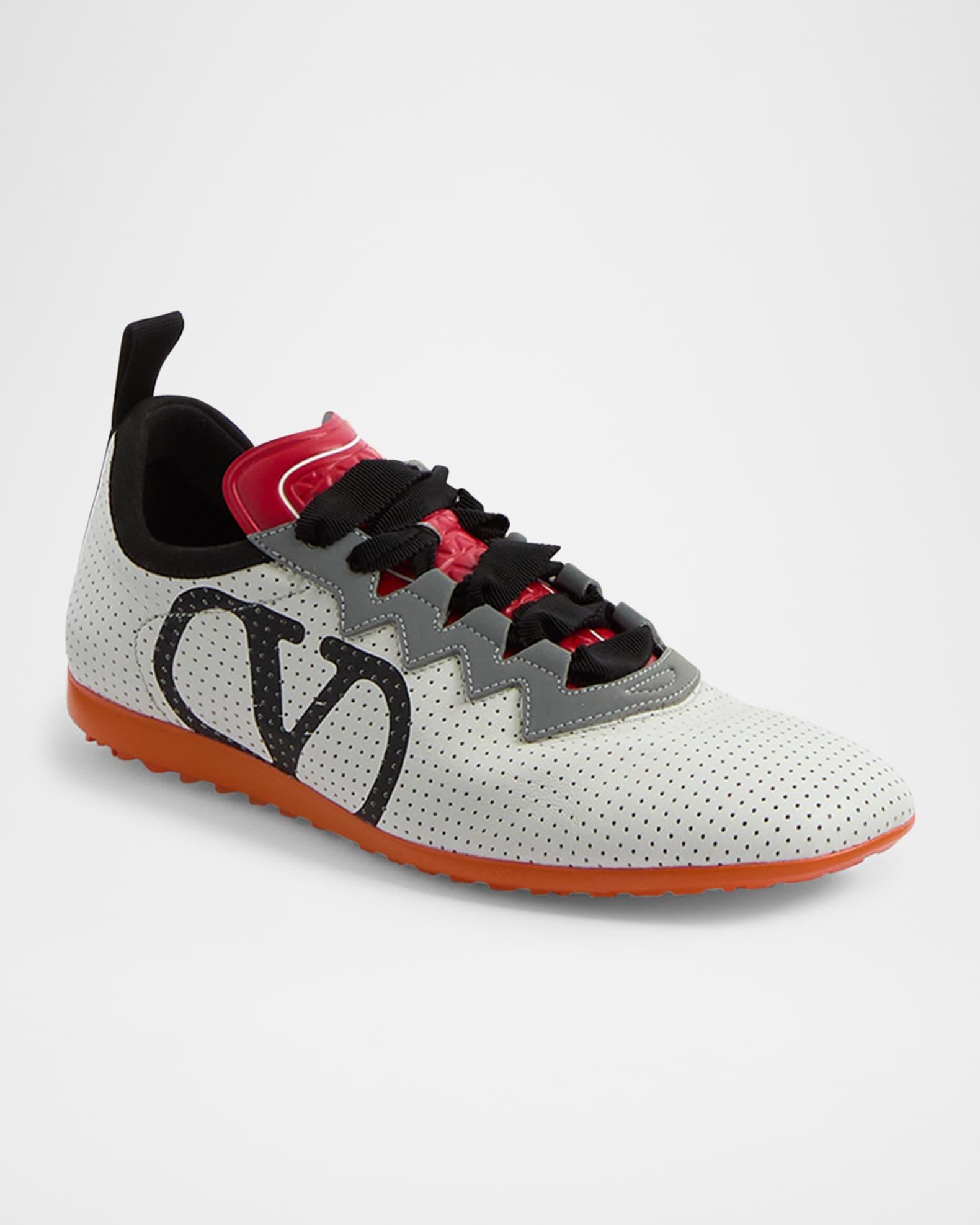 Low-Top Leather Sneakers Product Image