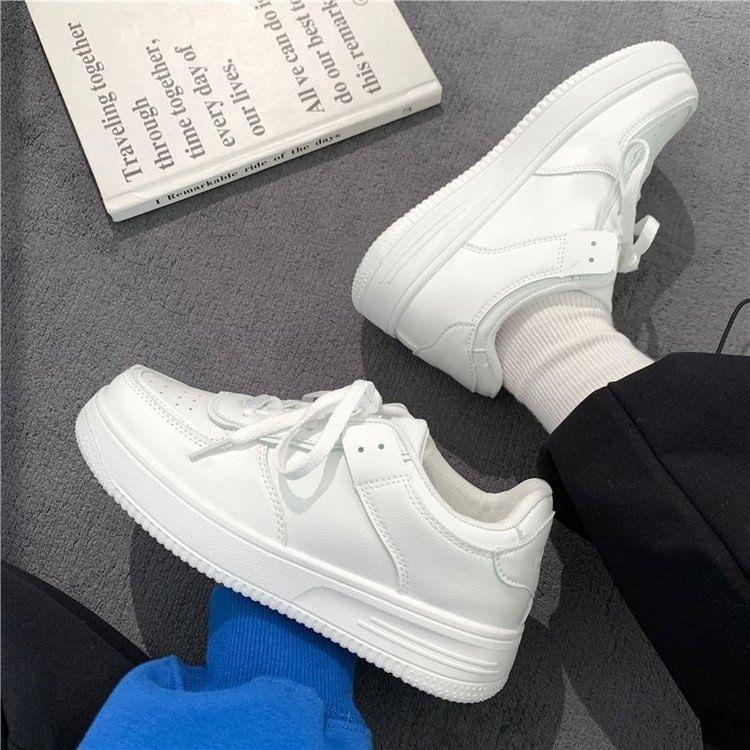 Platform Lace Up Sneakers Product Image