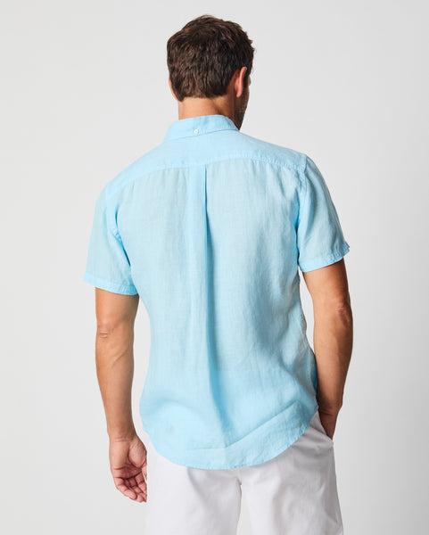Short Sleeve Linen Tuscumbia Shirt Button Down -  Product Image