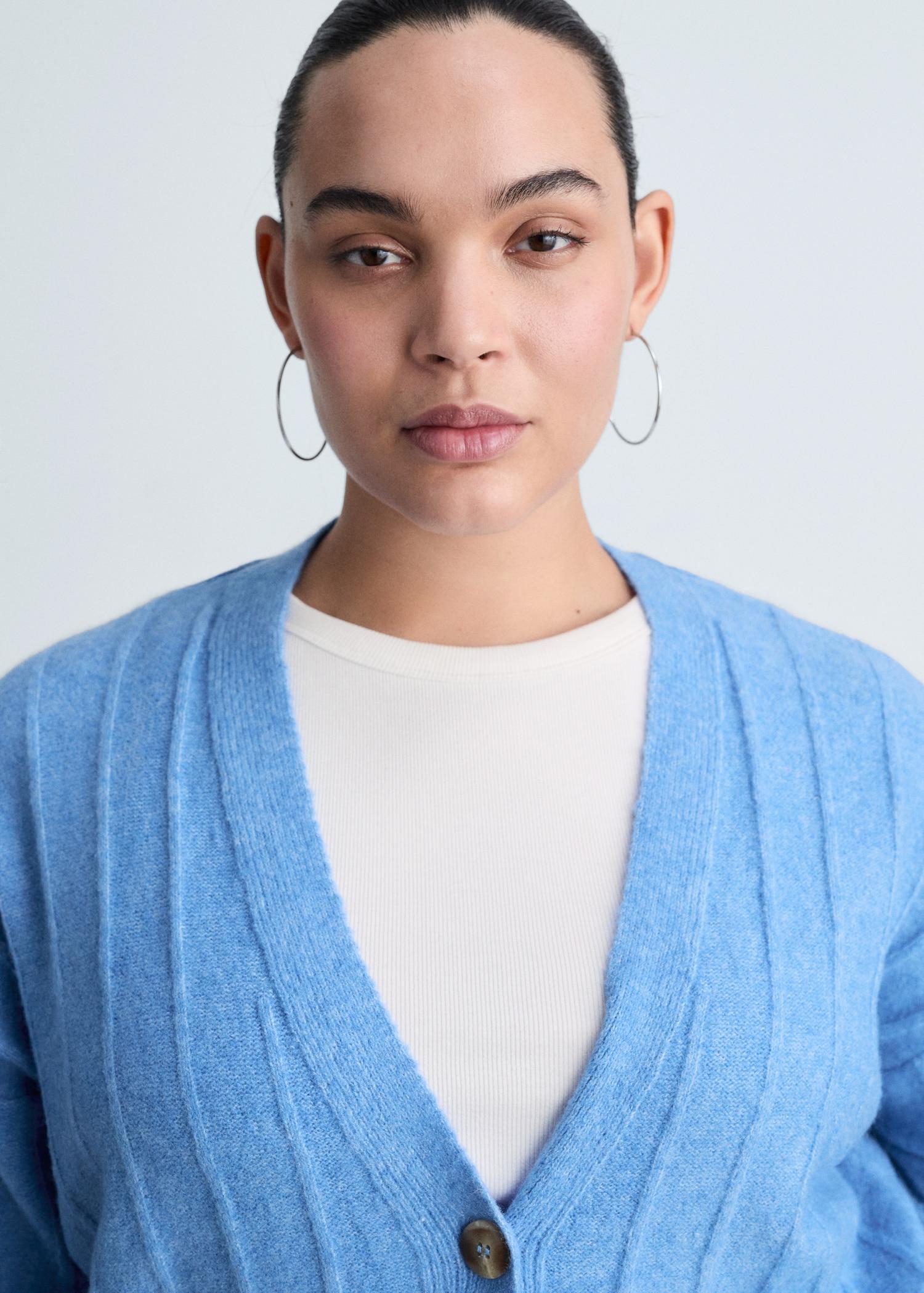 Buttoned long cardigan - Women | MANGO USA Product Image