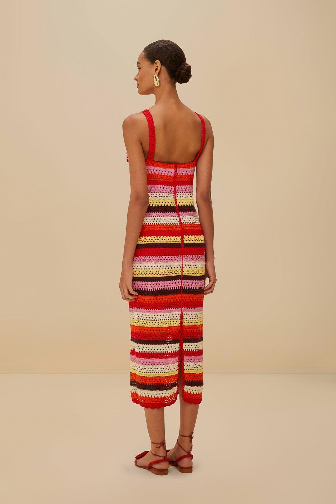 Colorful Flower Crochet Dress Product Image