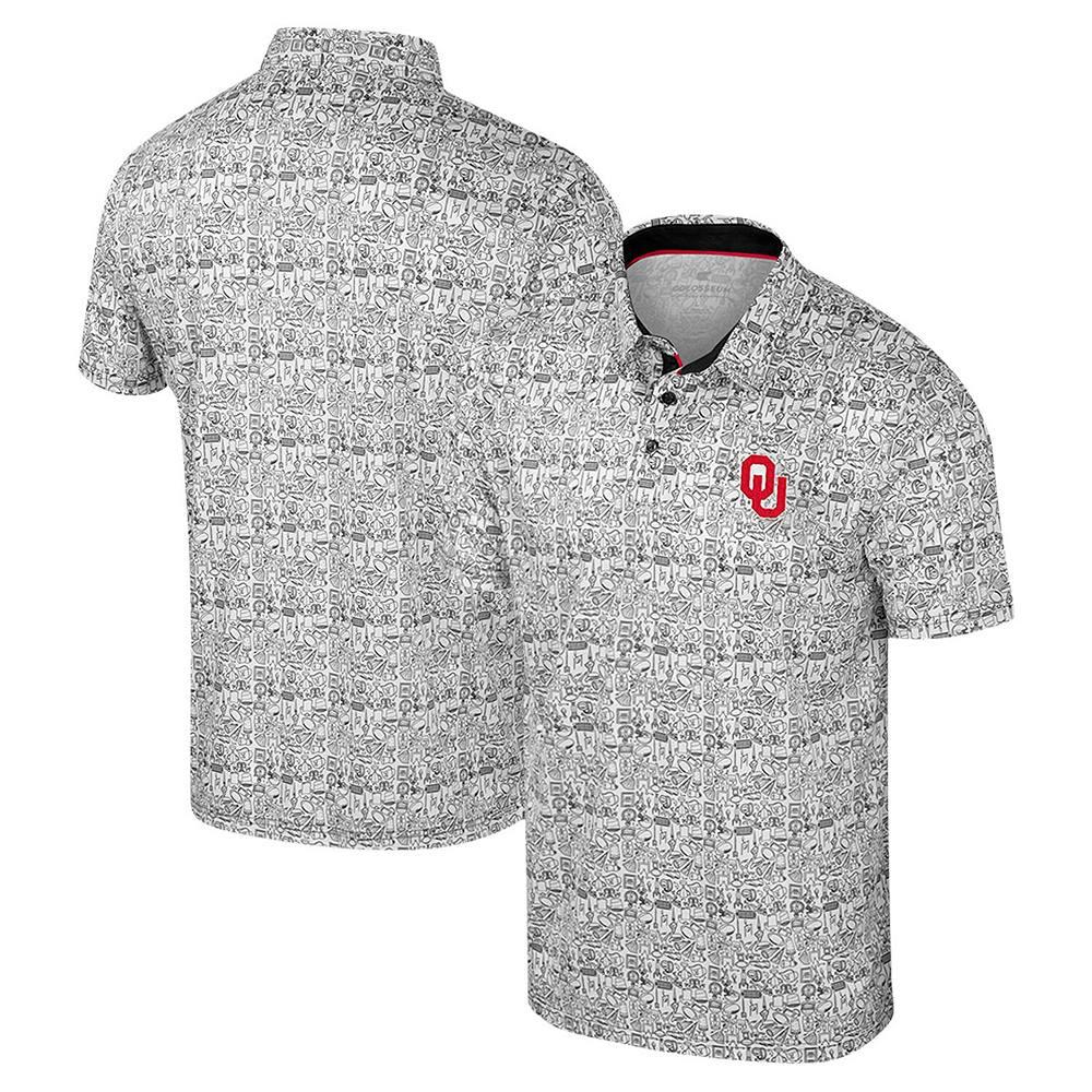Men's Colosseum White Tennessee Volunteers Big & Tall It's Time! Allover Printed Polo,  Product Image