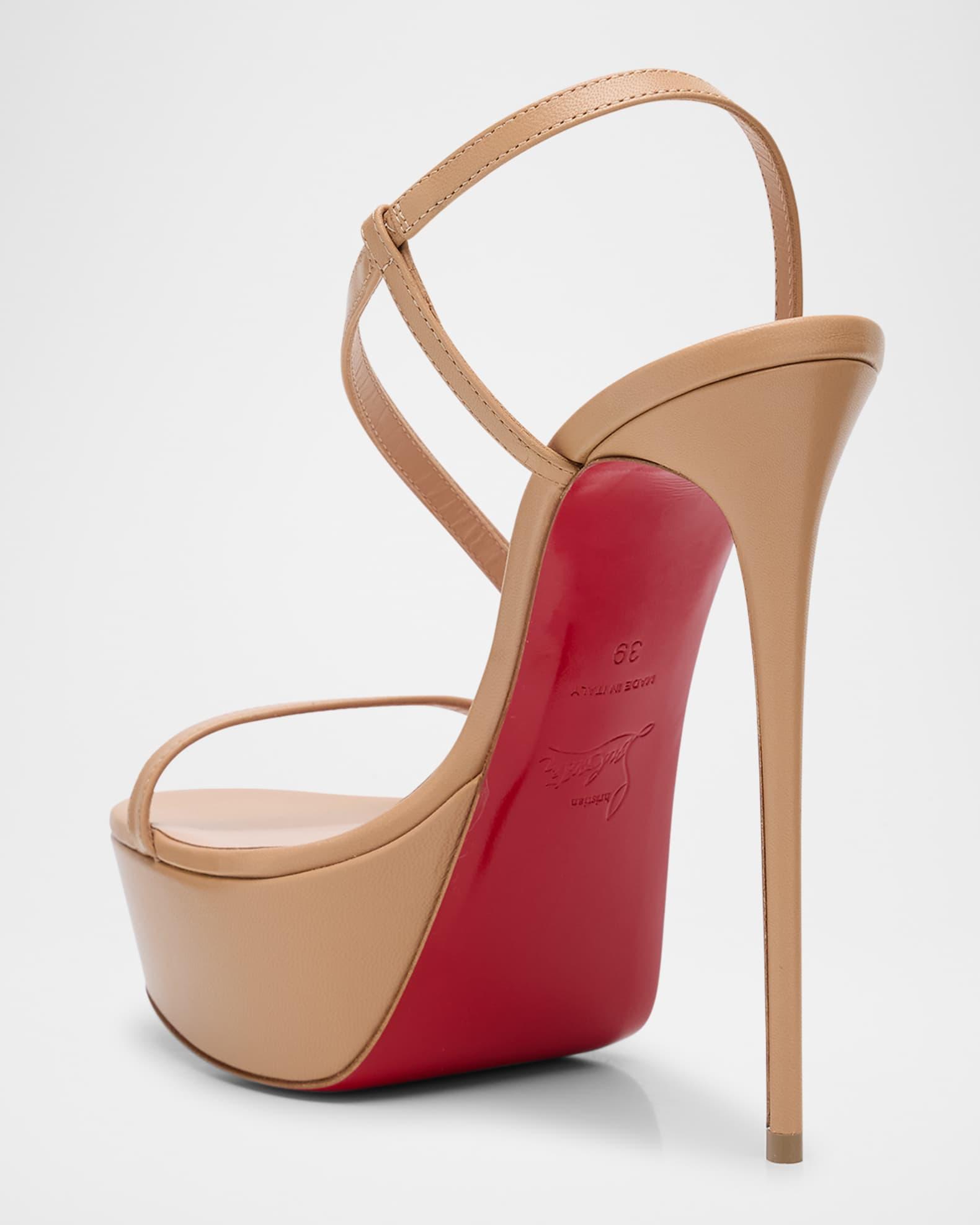 Rosalie Red Sole Platform Slingback Sandals Product Image