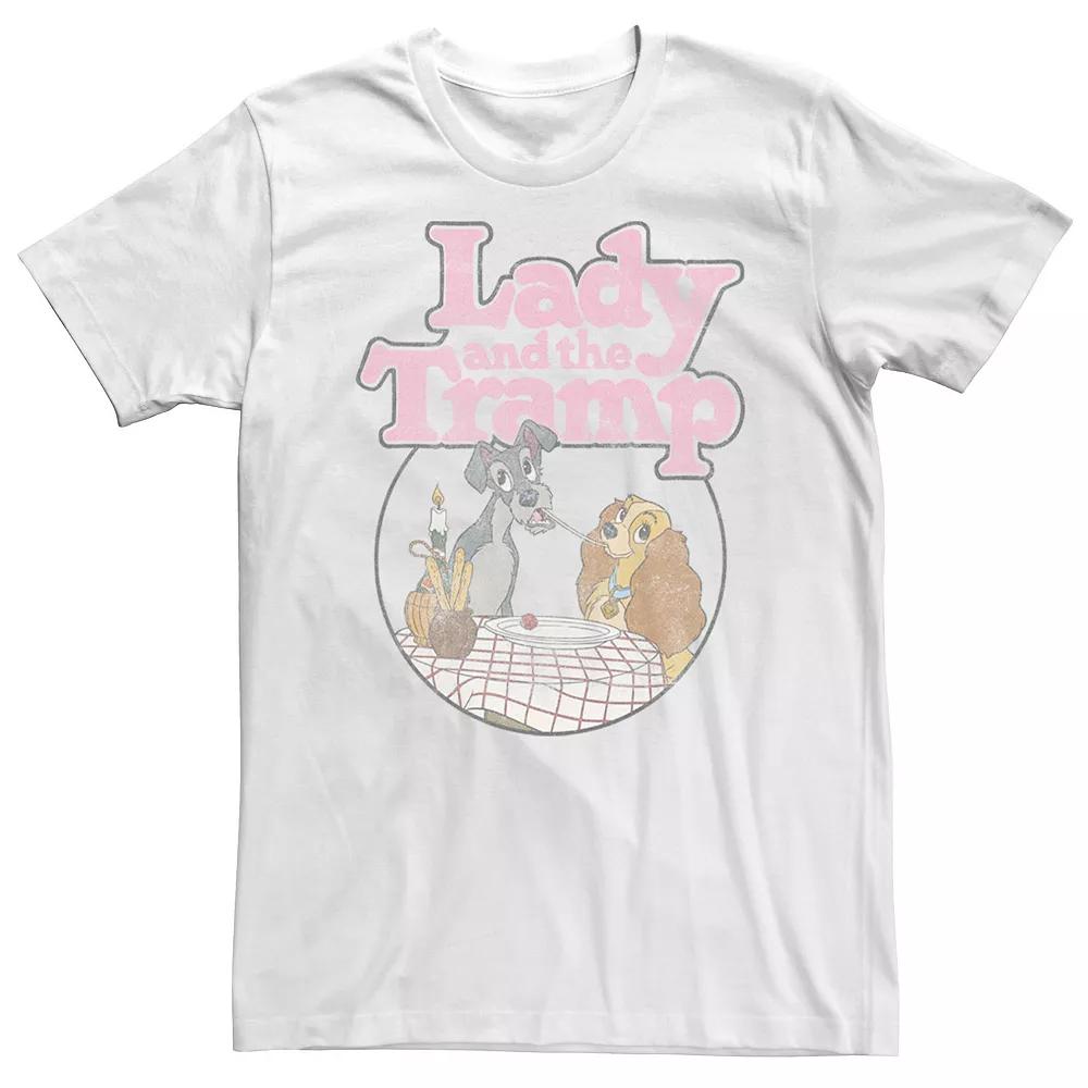 Big & Tall Disney Lady And The Tramp Table Scene Portrait Logo Tee, Men's,  Product Image