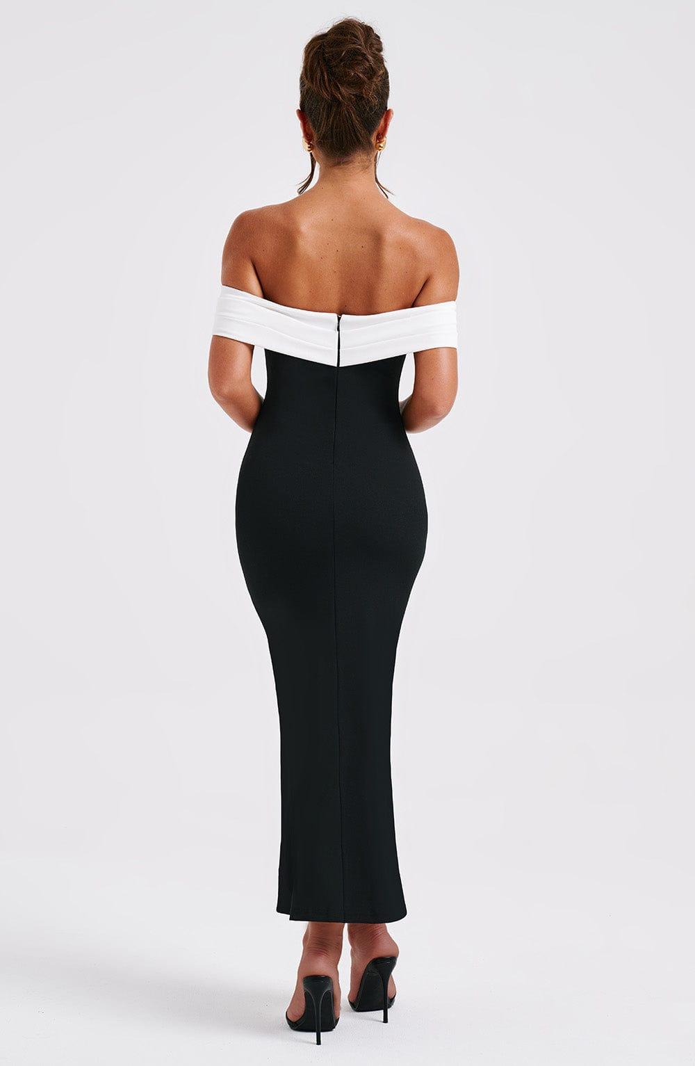 Bex Midi Dress - Black/White Product Image