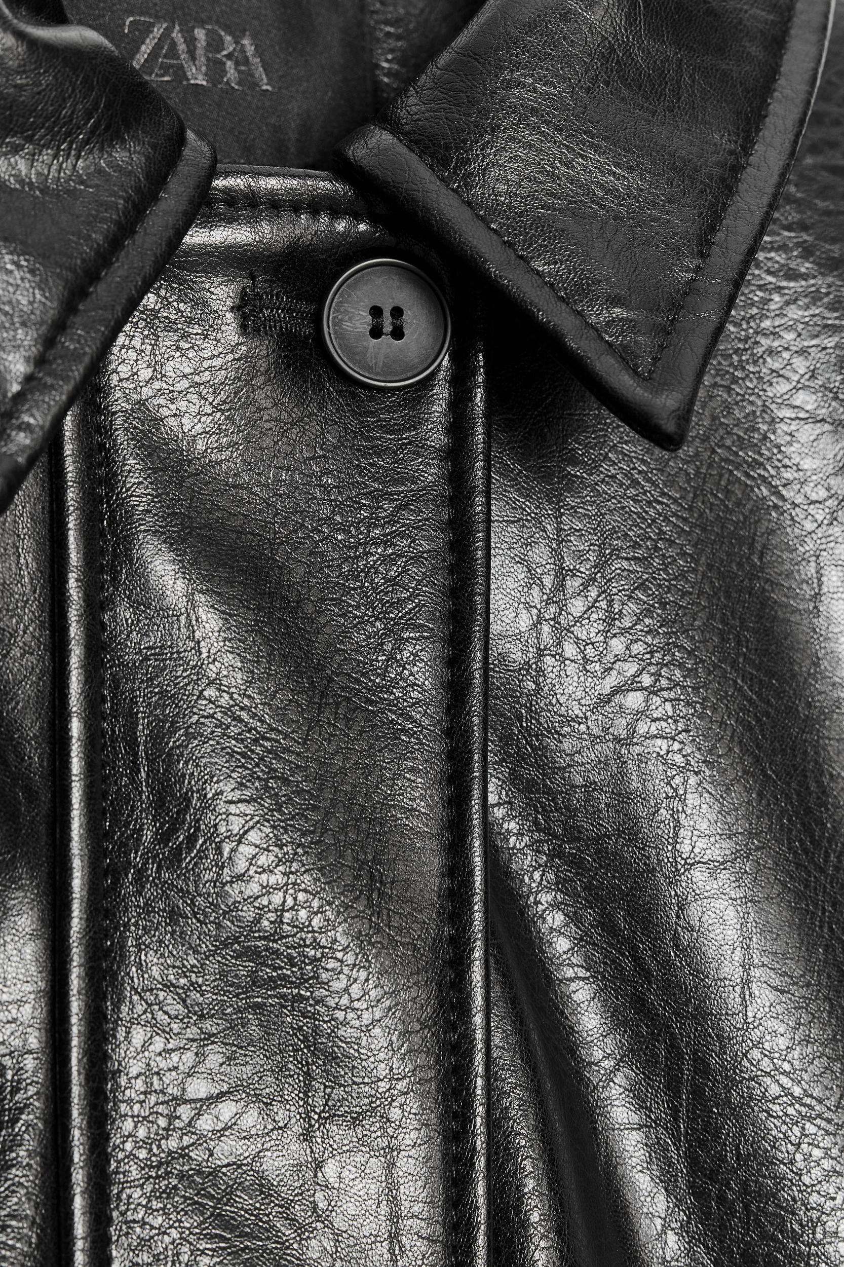 FAUX LEATHER BOMBER JACKET Product Image