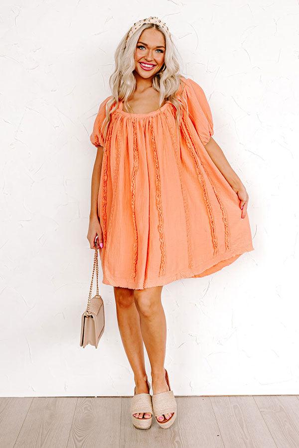 California Casa Shift Dress In Peach Product Image