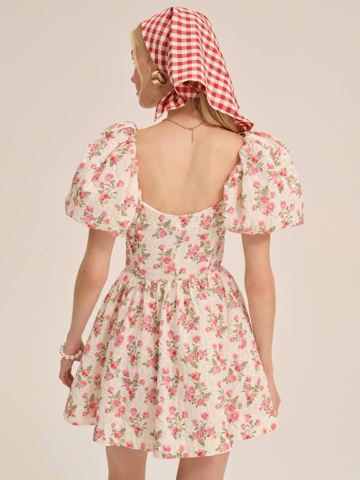 Backyard Bunches Mini Dress — White Product Image