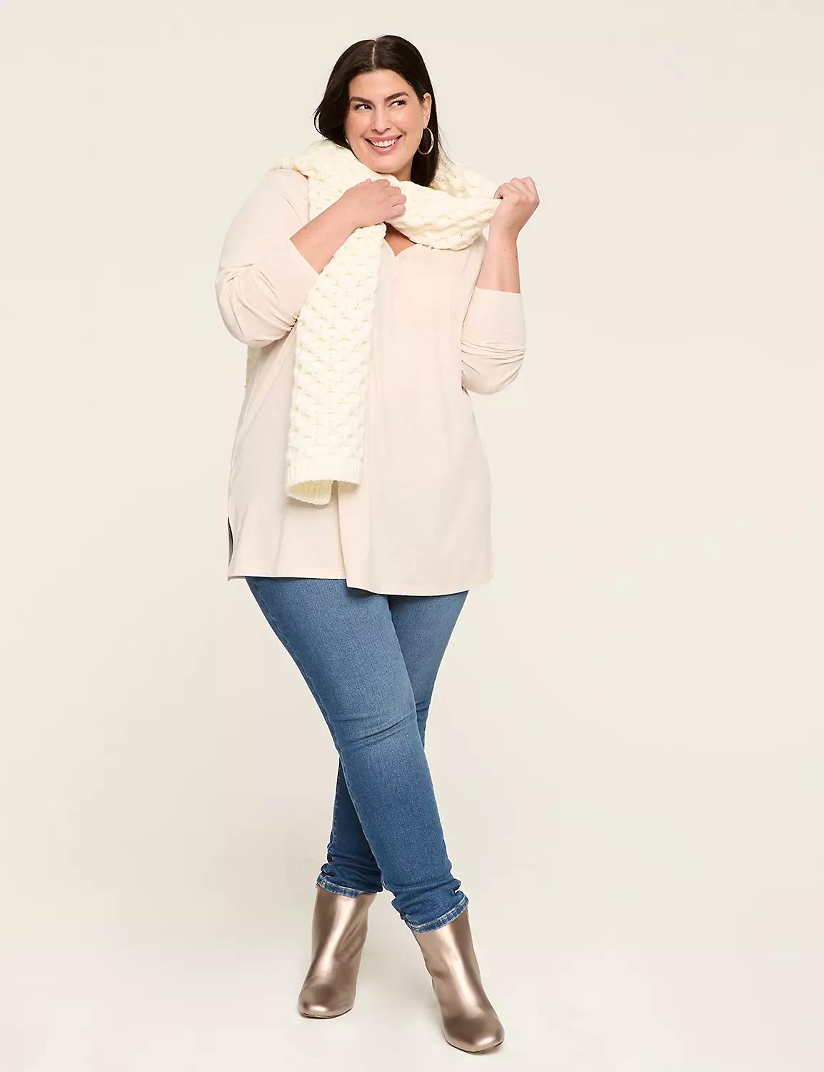 Shimmer V-Neck Tunic Tee Product Image