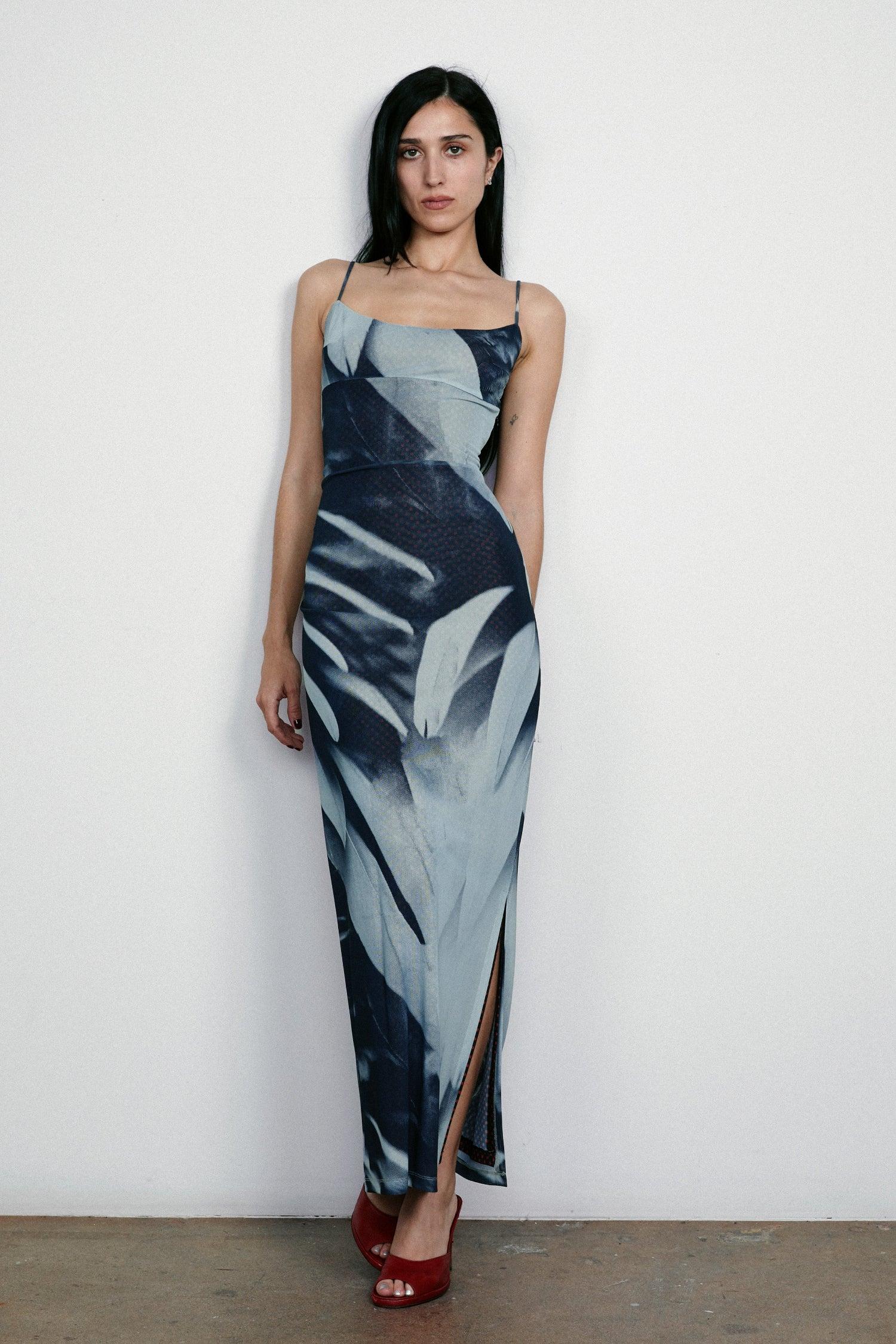 THAIS DRESS - FEATHER POLKA DOT Product Image