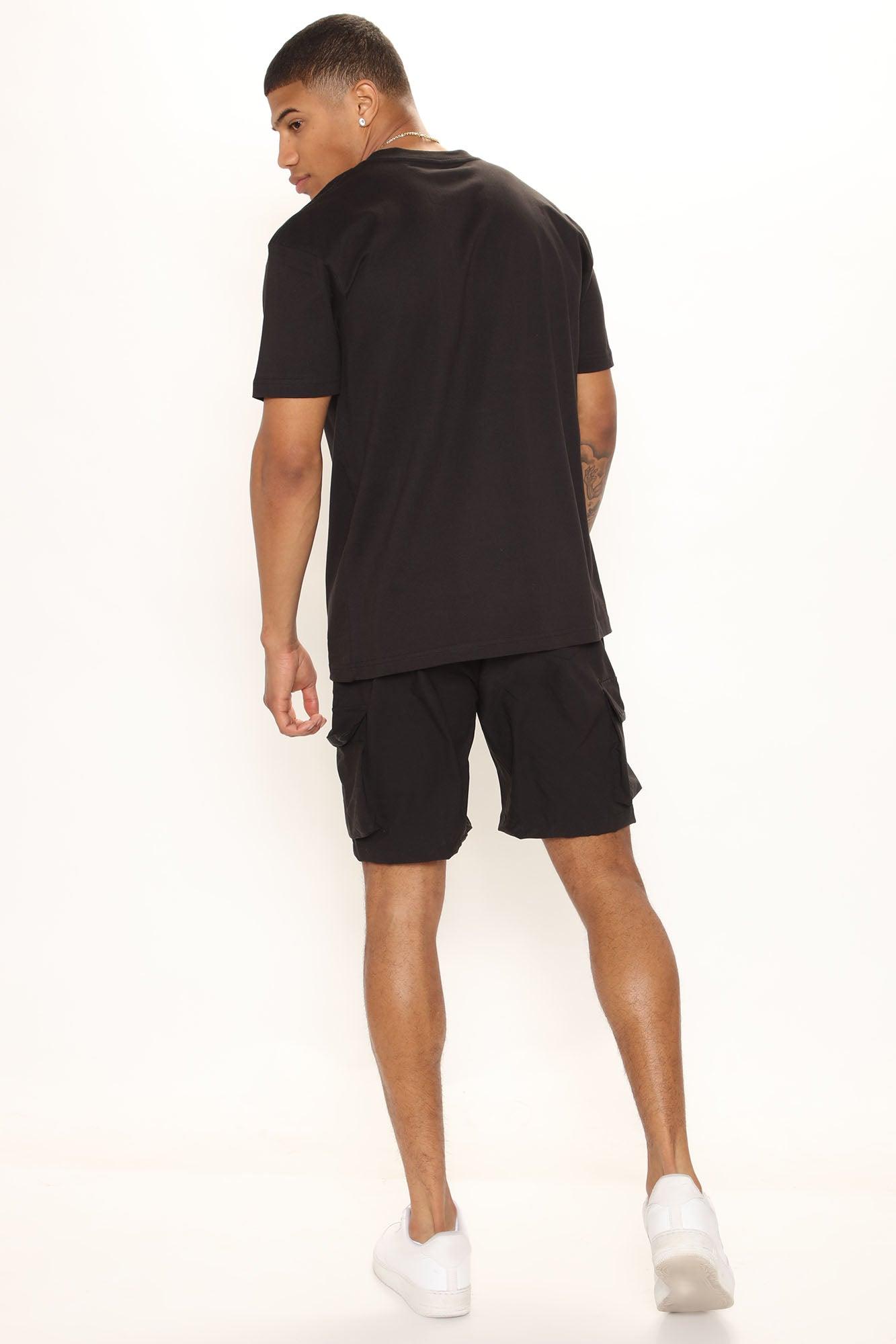 On The Go Nylon Cargo Short - Black Product Image